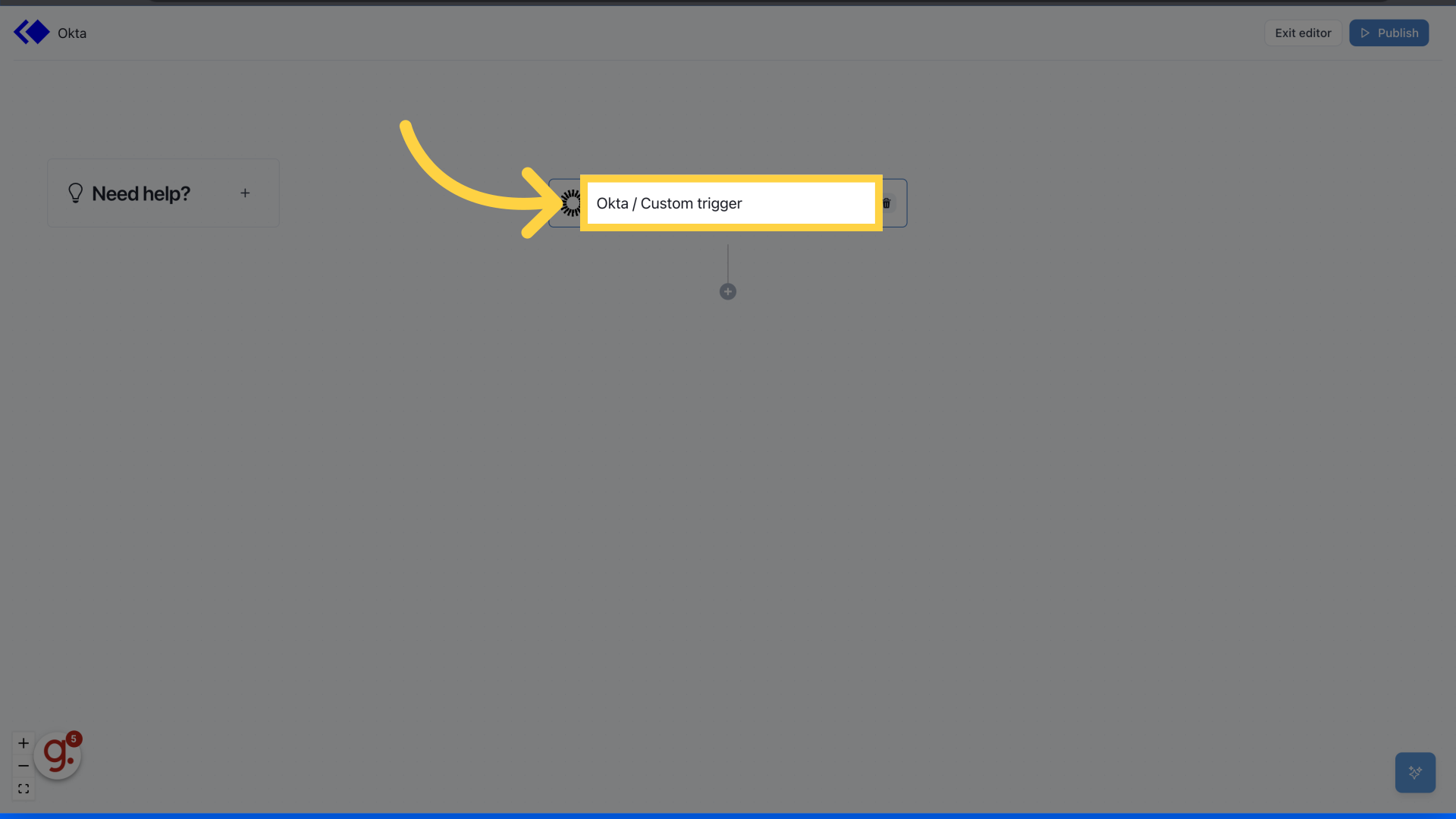 Click 'Okta / Custom trigger'