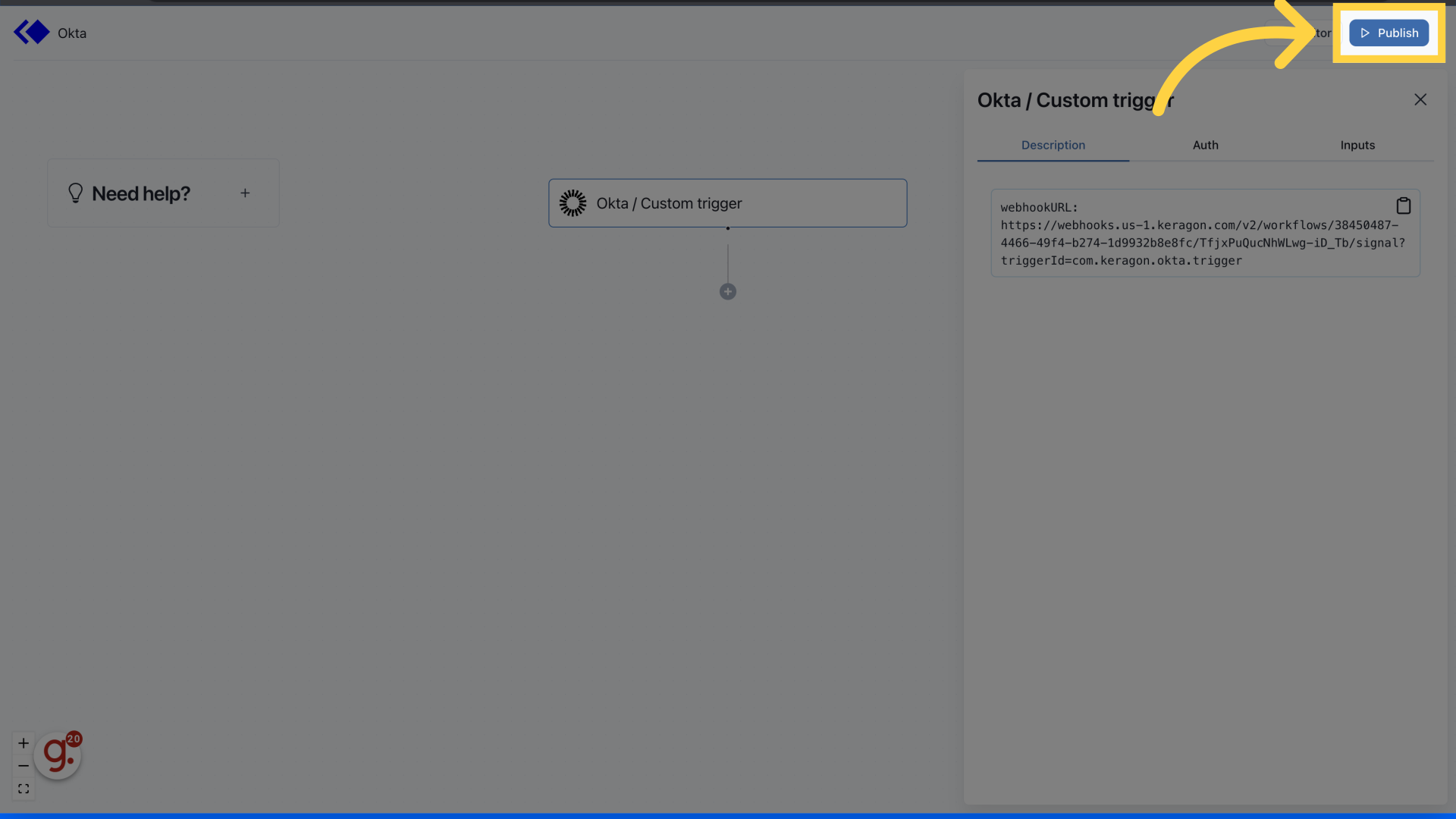 Click 'Publish'