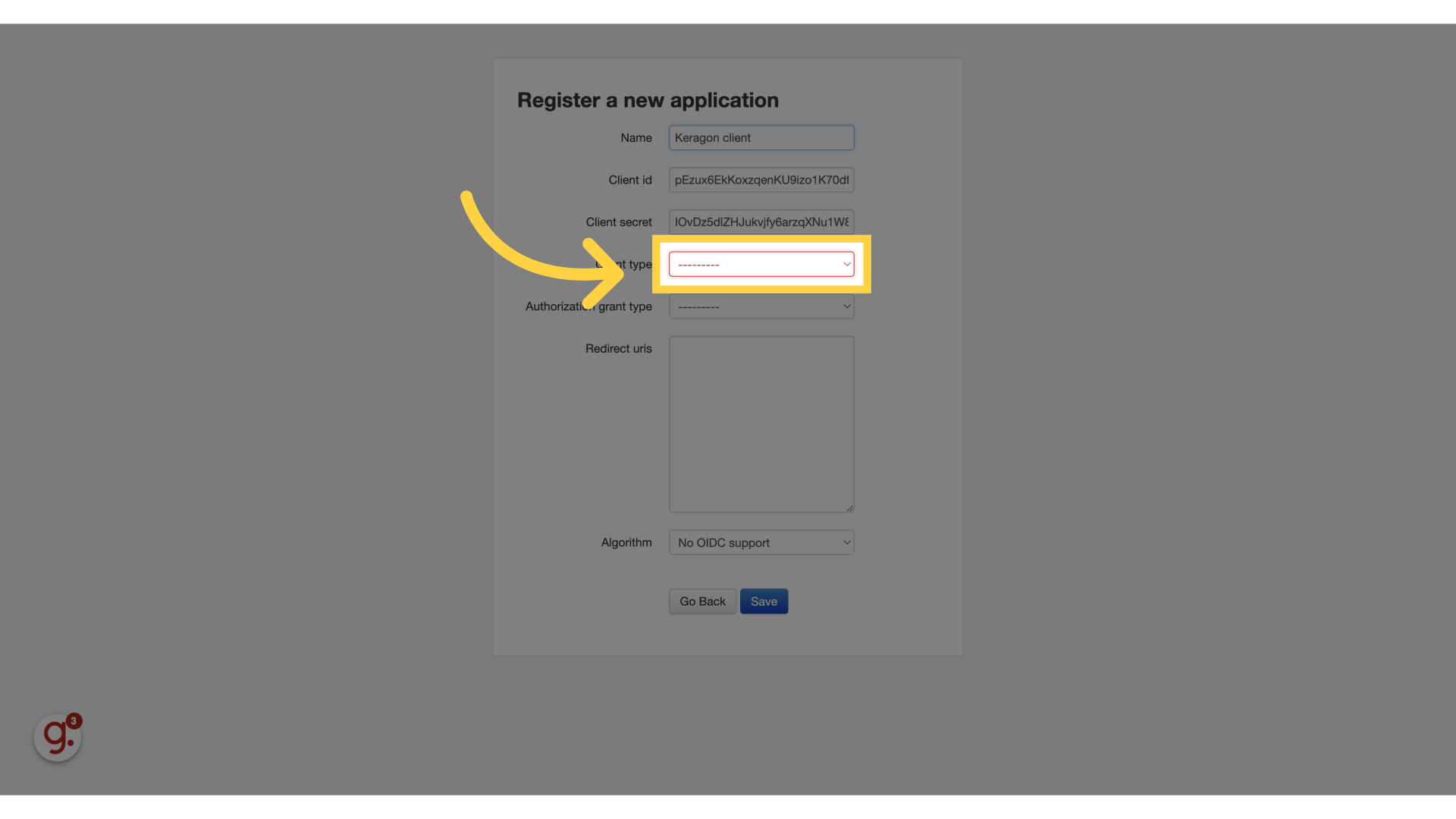 Click client type