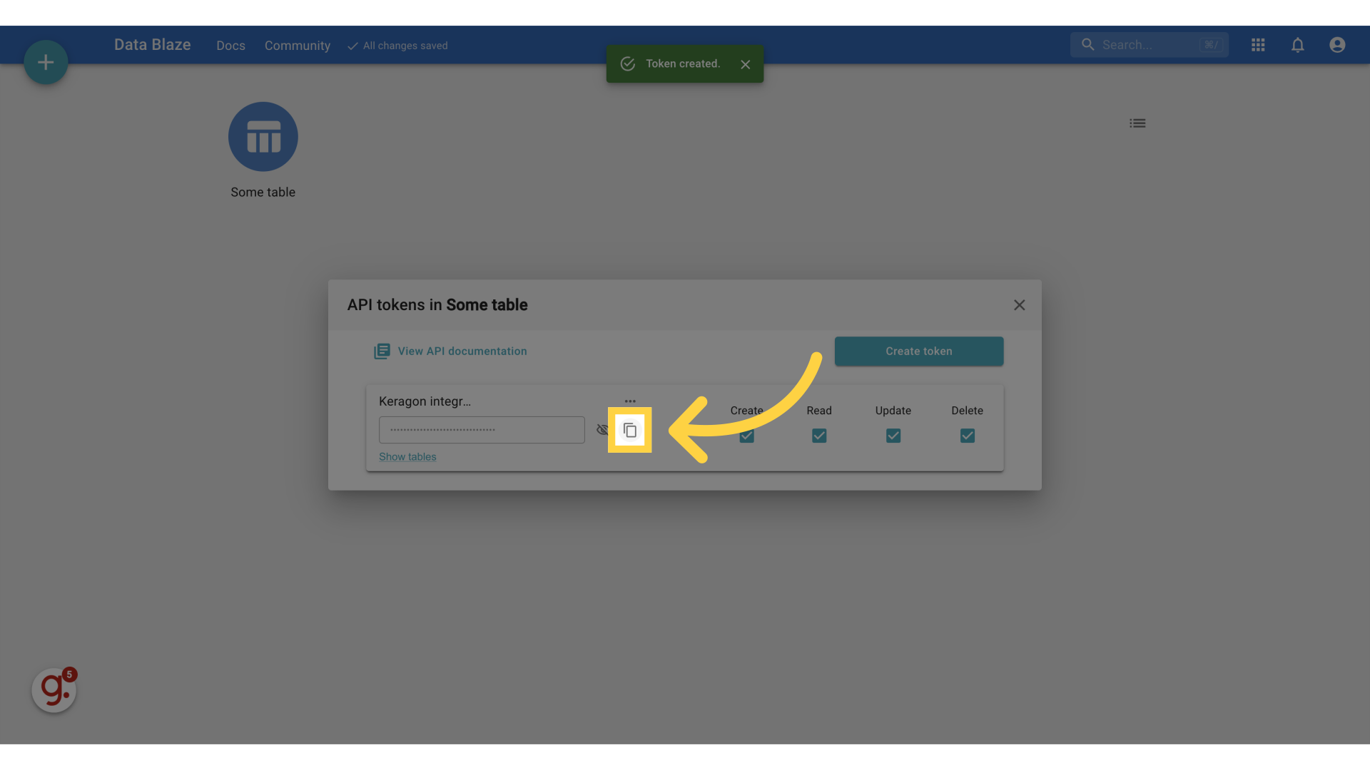Copy your 'API Key'