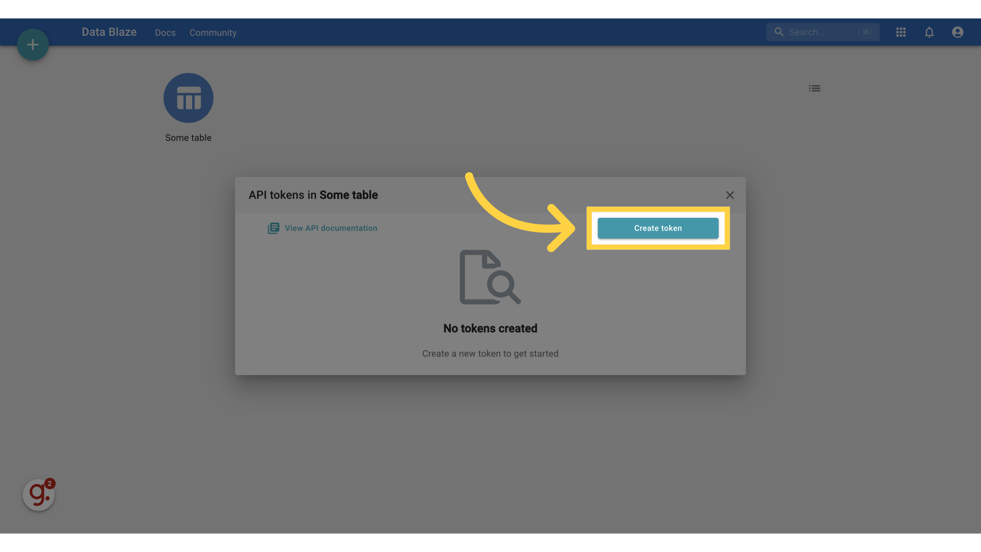 Click 'Create token'