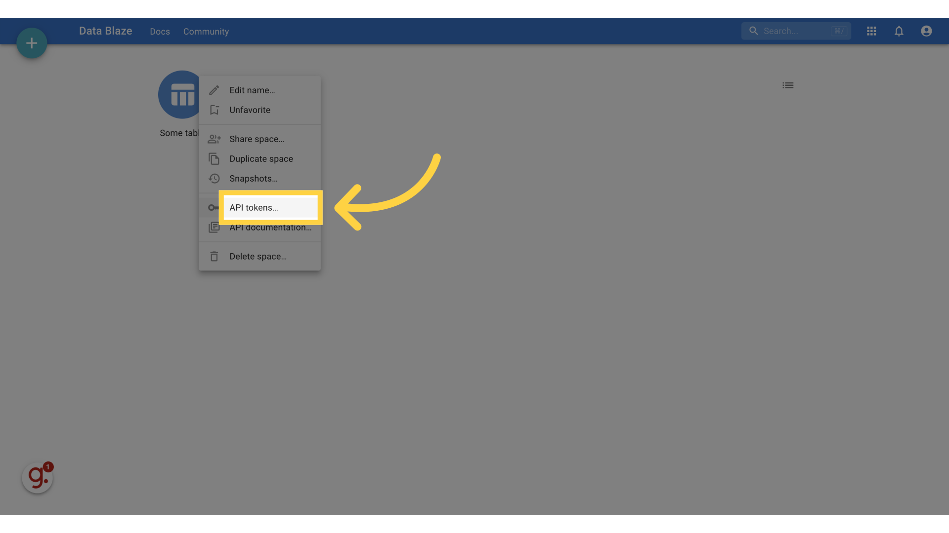 Click 'API tokens…'