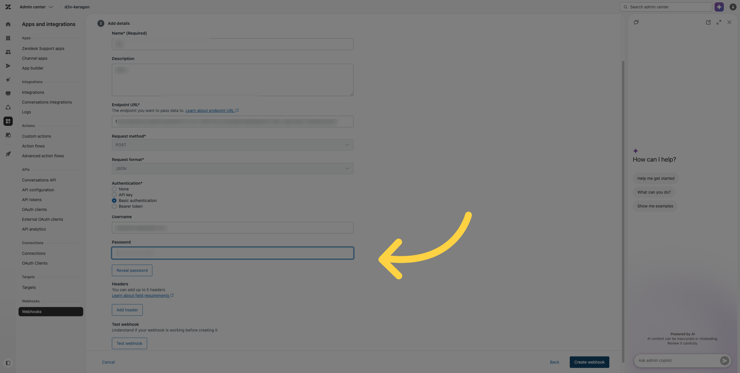 Edit Authentication 