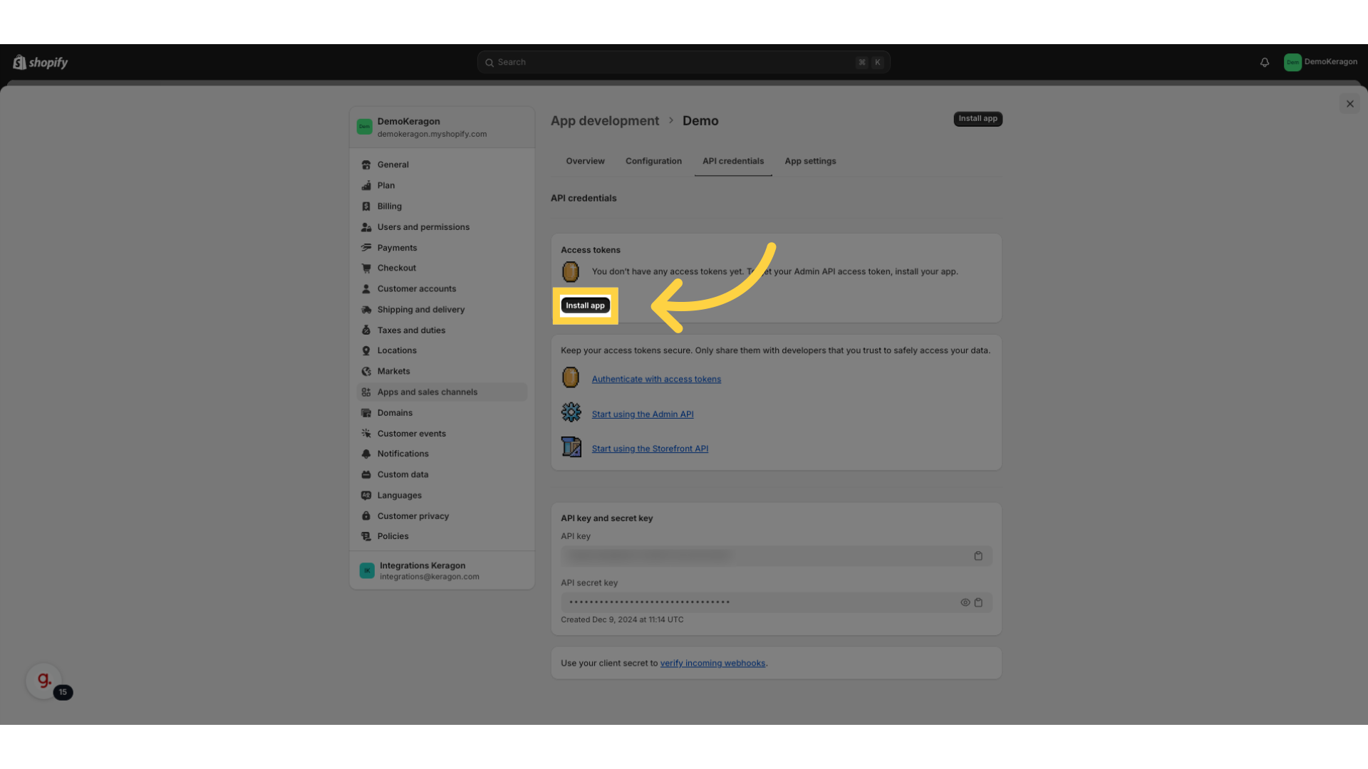 Click 'Install app'