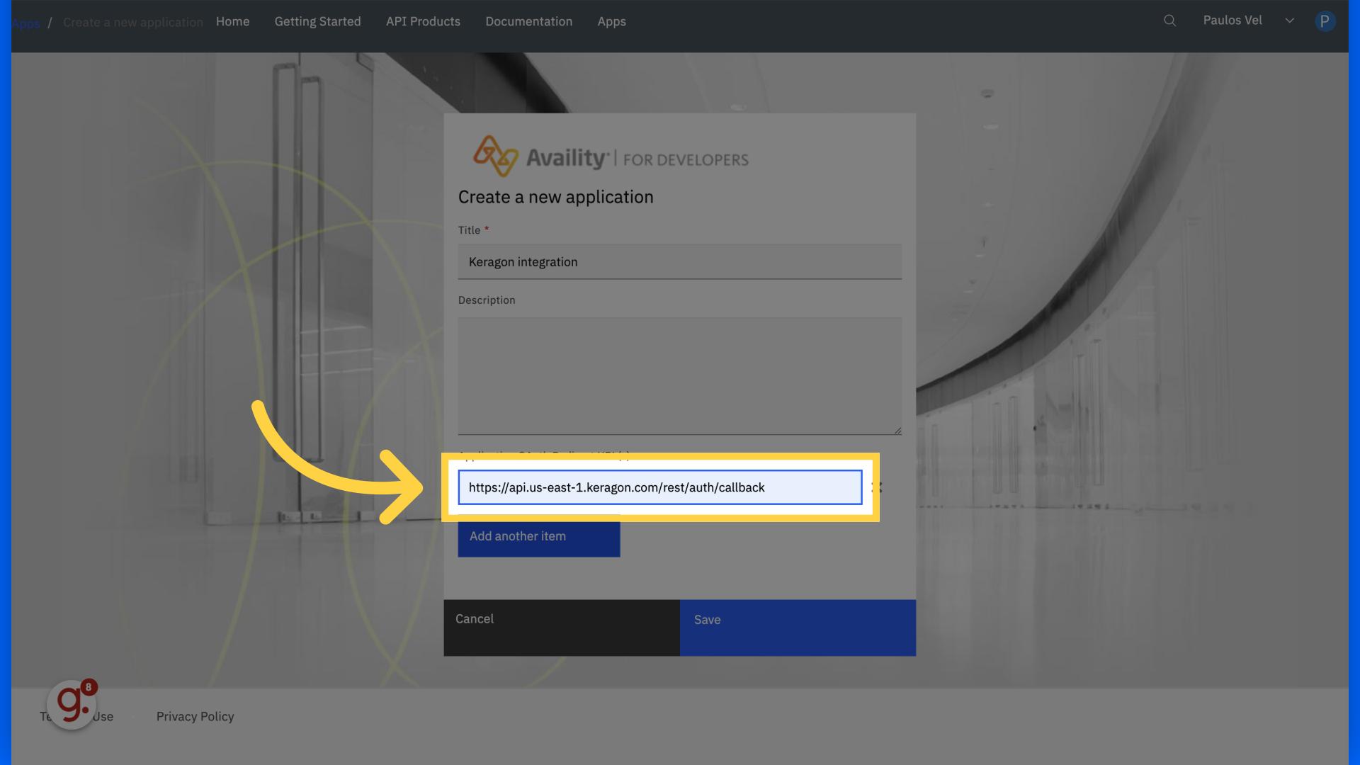 Click the OAuth redirect urls