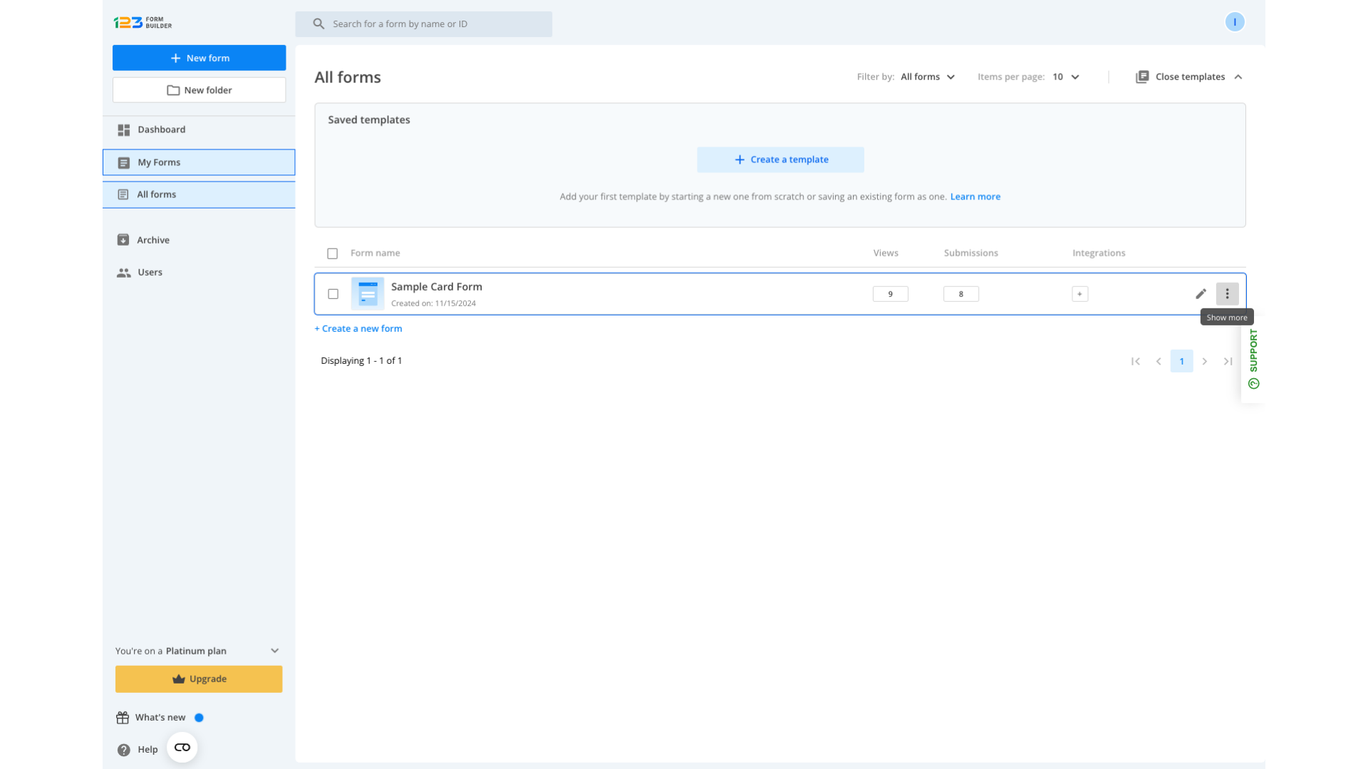 Switch to 'app.123formbuilder.com'