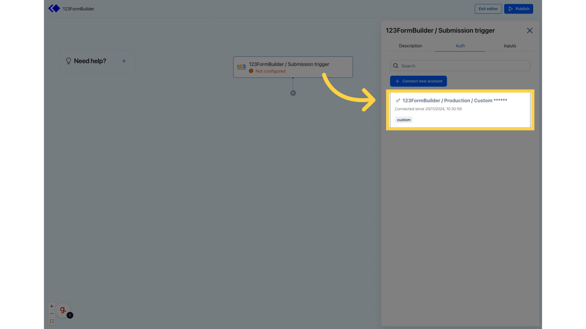 Select your authentication