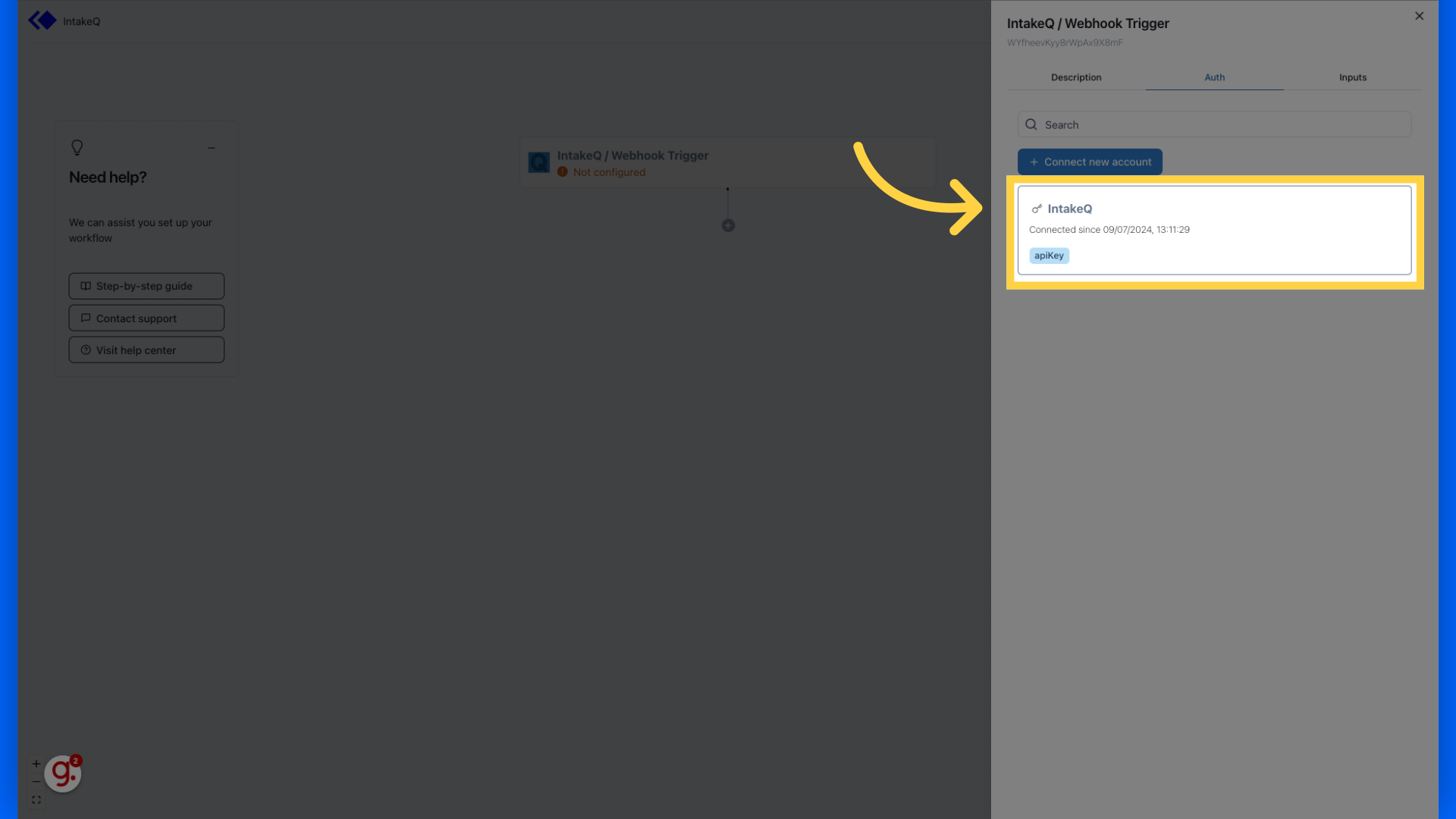 Select your authentication