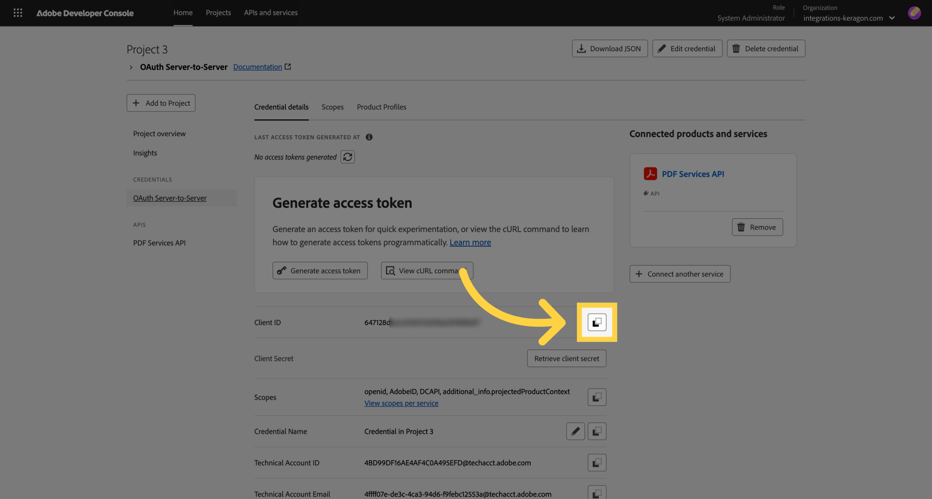 Copy Client ID