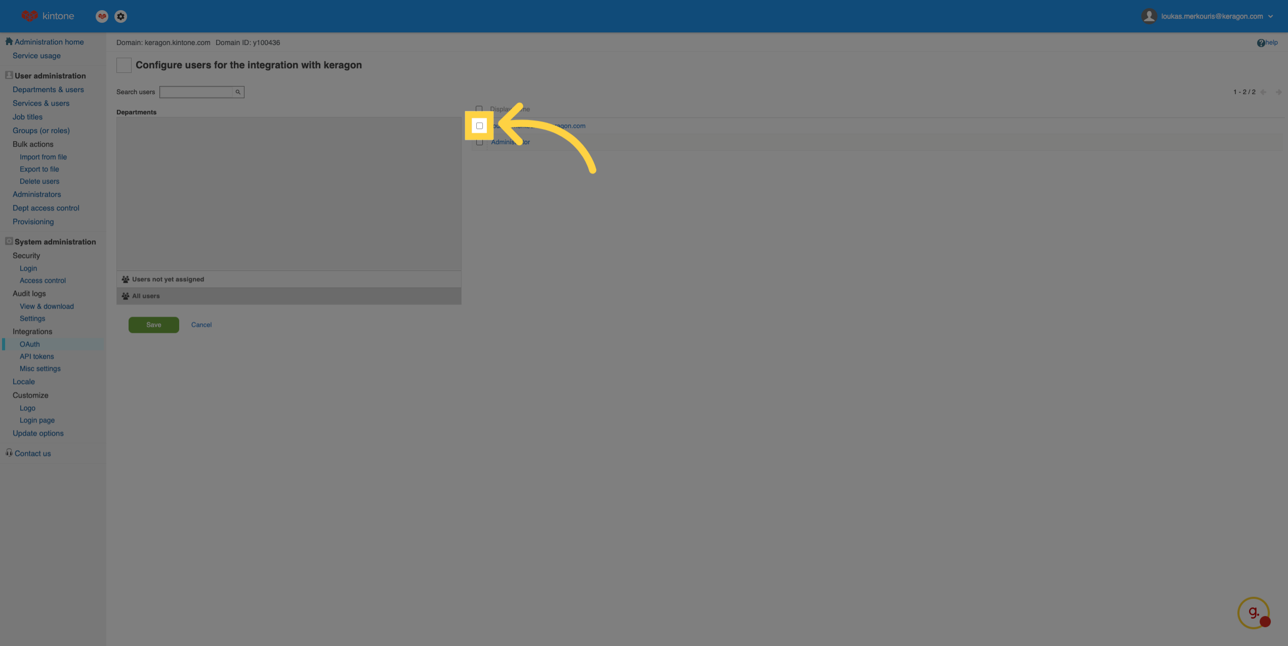 Enable User Access