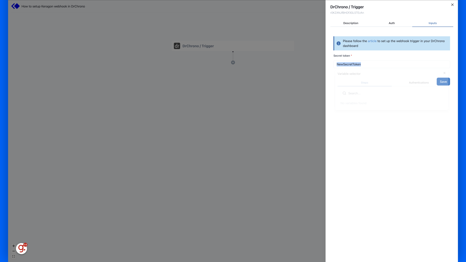 Switch to Keragon dashboard