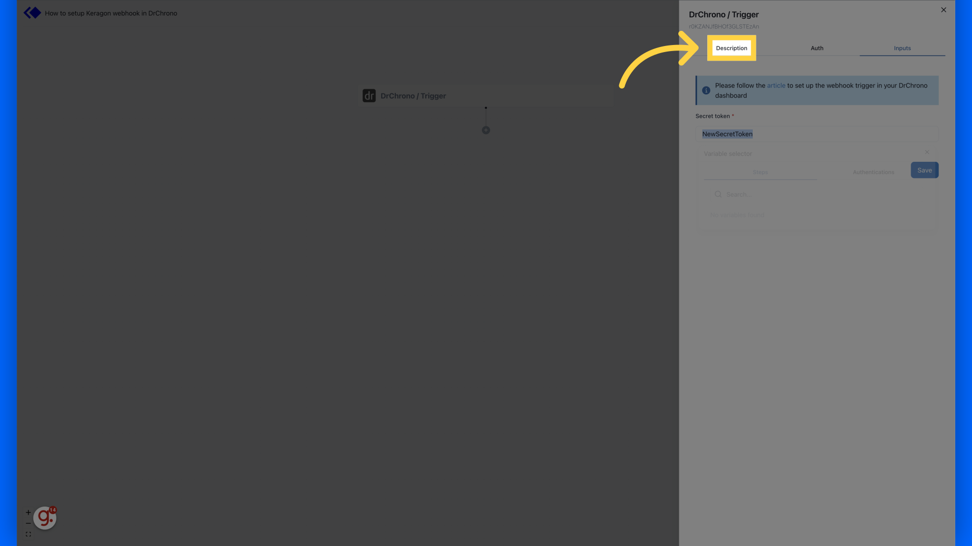 Click 'Description'
