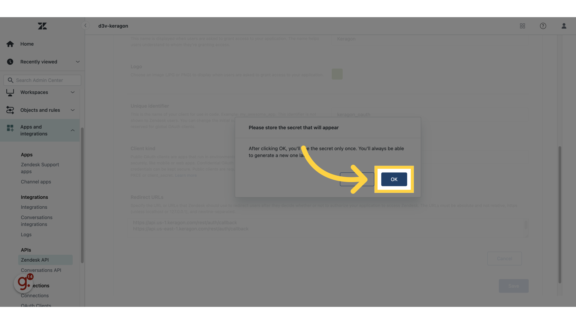 Click 'OK'