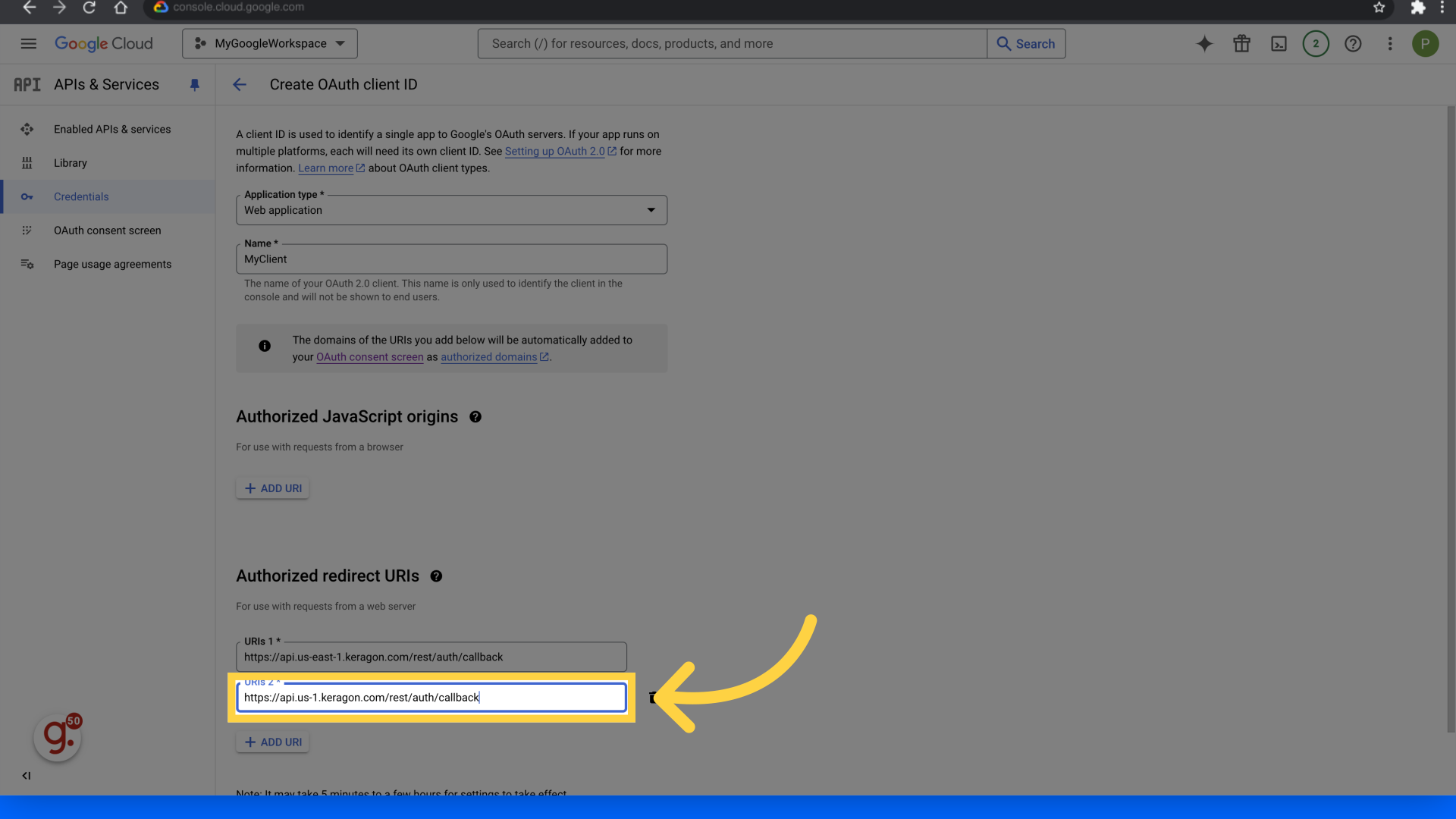 Fill 'https://api.us-1.keragon.com/rest/auth/callback'