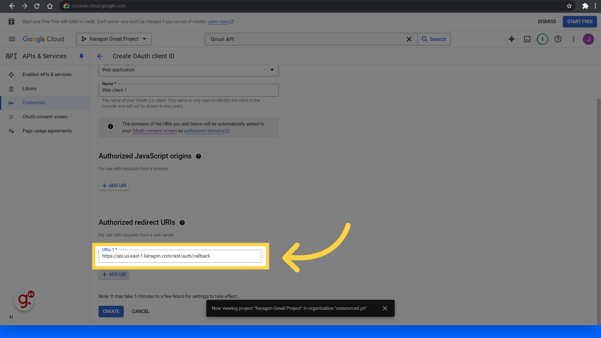 Fill 'https://api.us-east-1.keragon.com/rest/auth/callback'