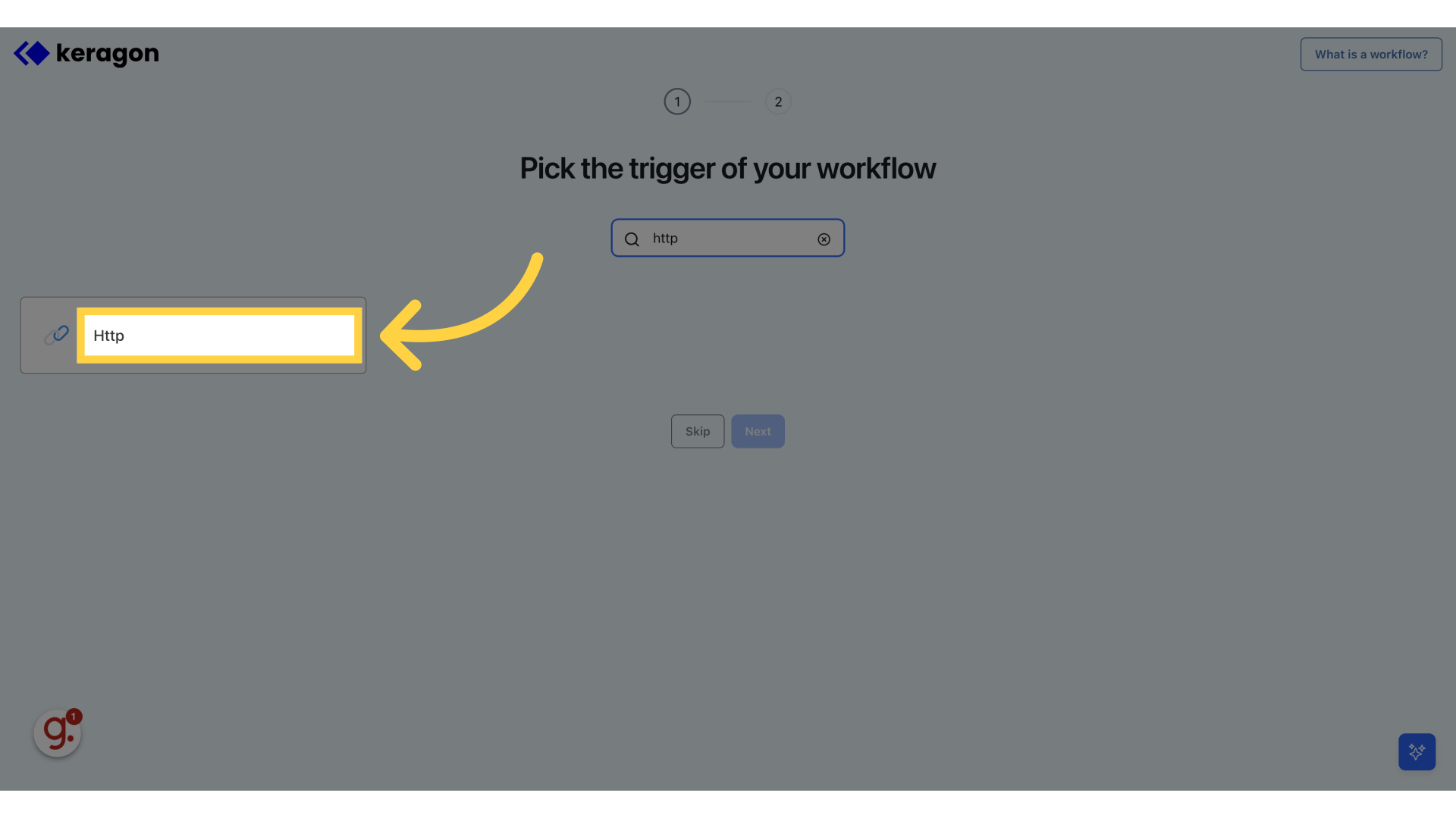 Select 'Http'
