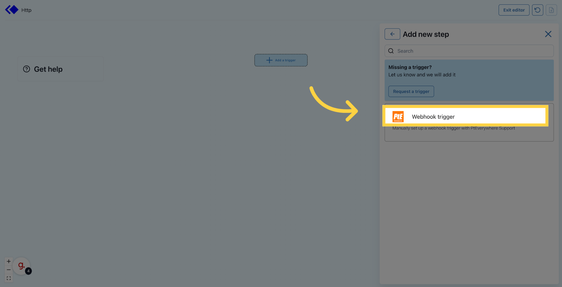 Click Webhook trigger