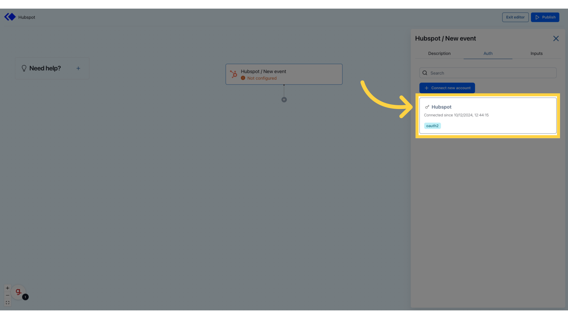 Select your authentication