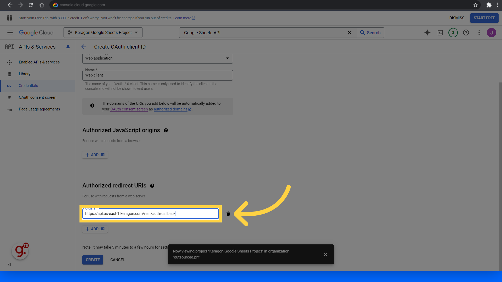 Fill 'https://api.us-east-1.keragon.com/rest/auth/callback'