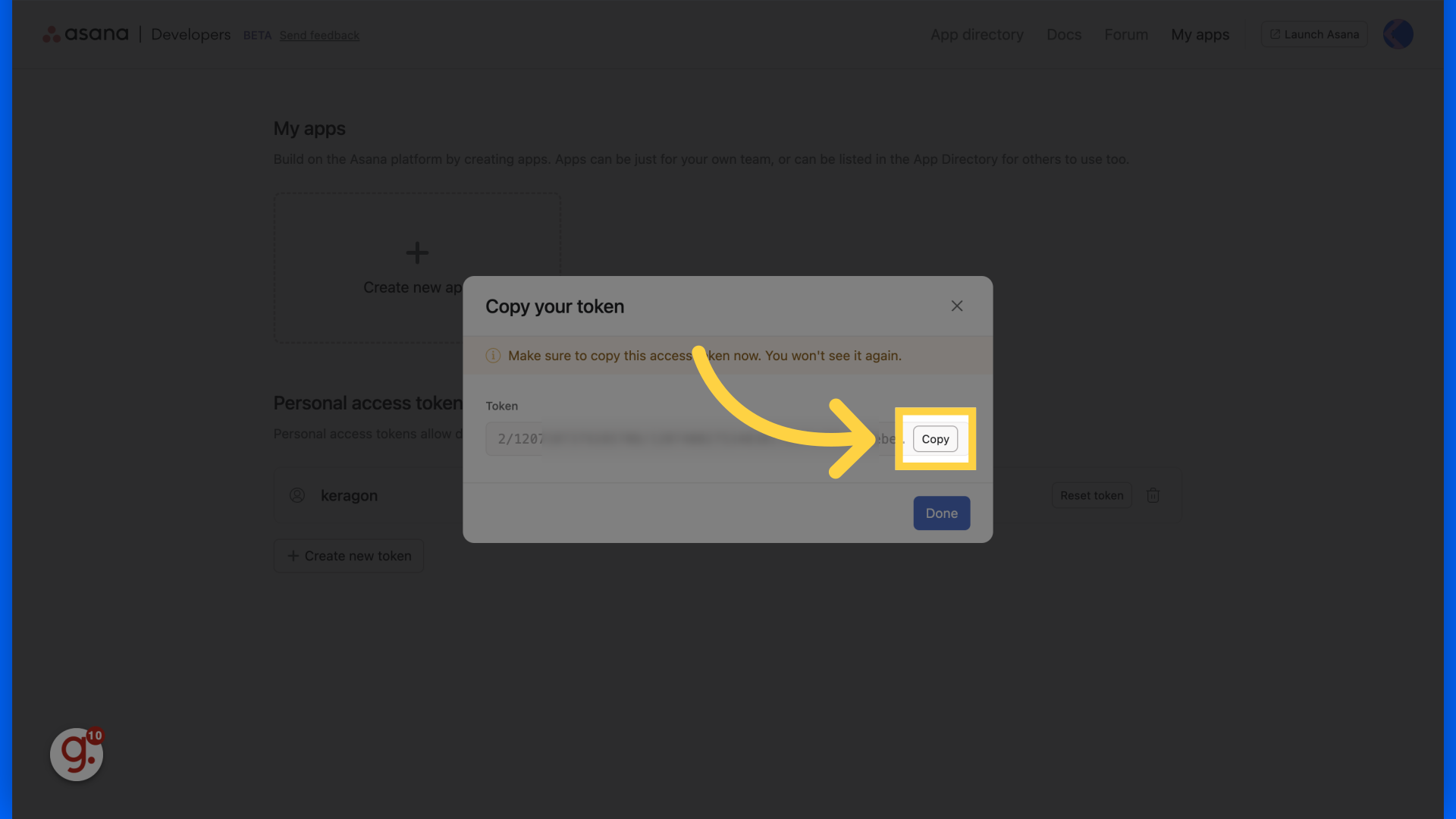 Click 'Copy'