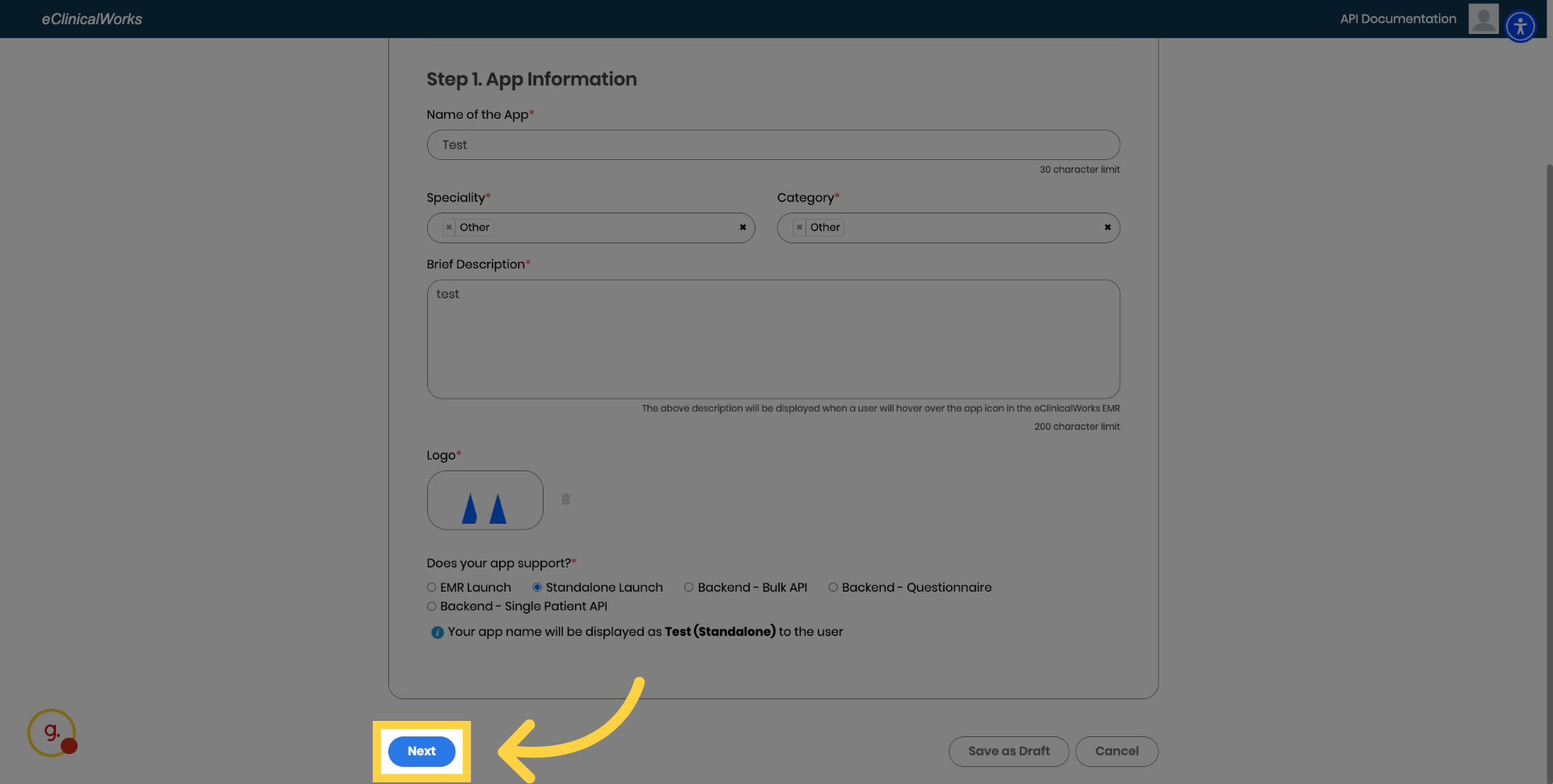 Proceed to Next Step