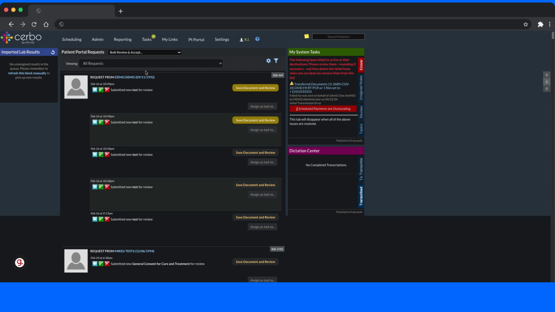 Login to Cerbo dashboard