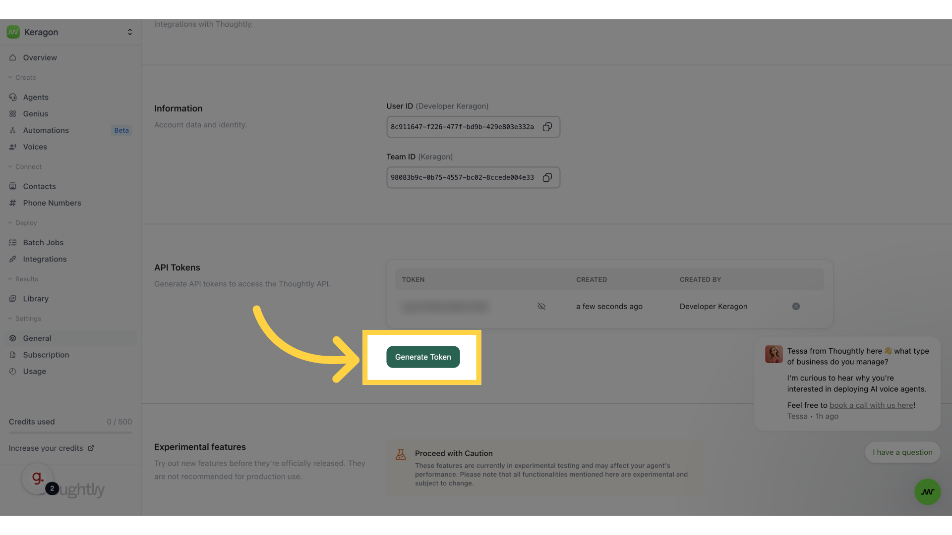 Generate a token