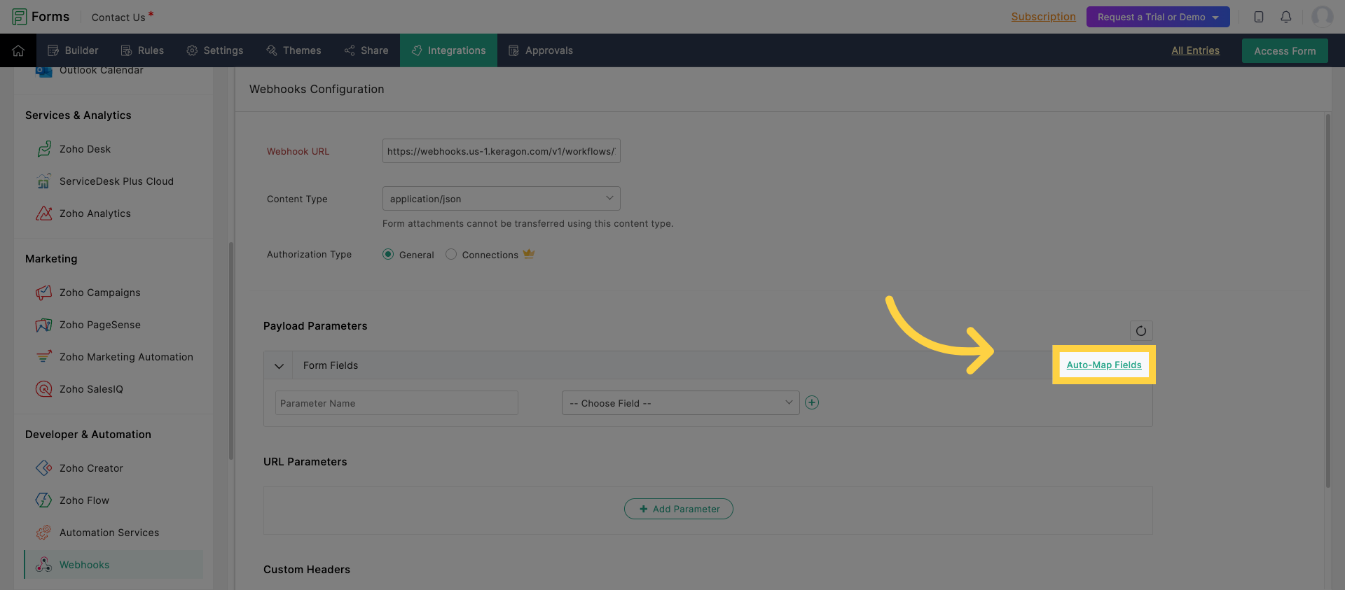 Auto-Map Form Fields
