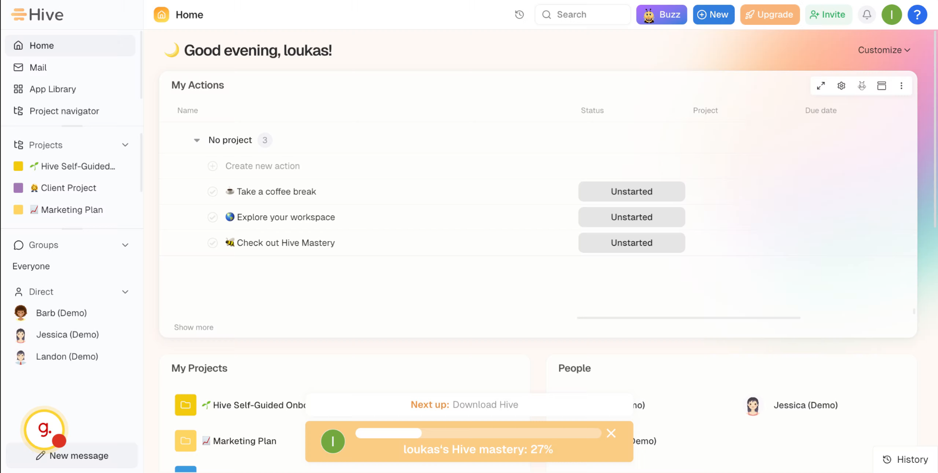 Open Hive Settings