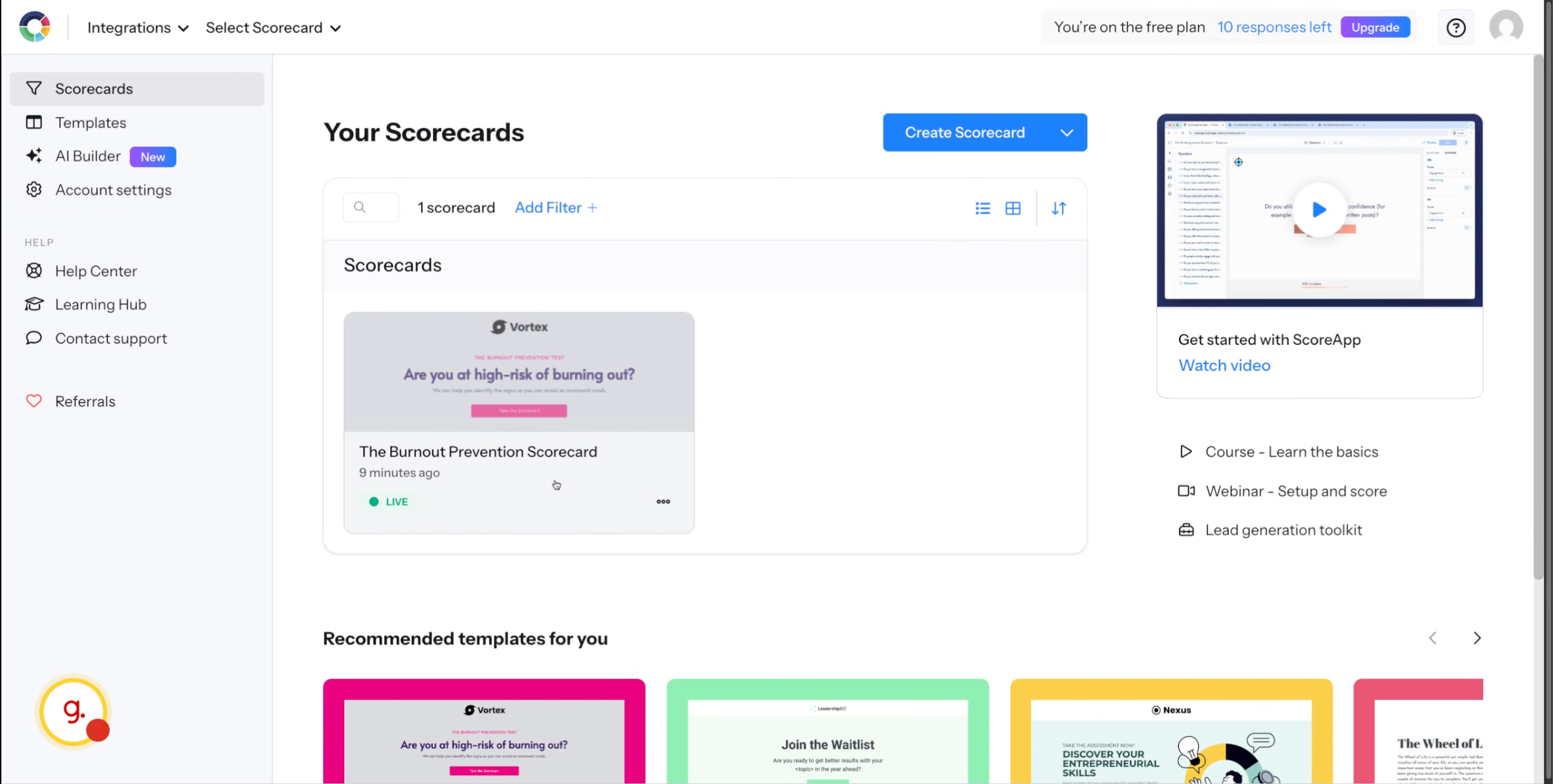 Select Scorecard And Integration