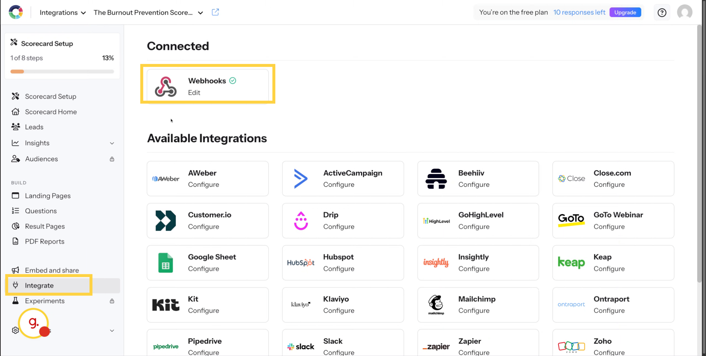 Paste Keragon Webhook URL