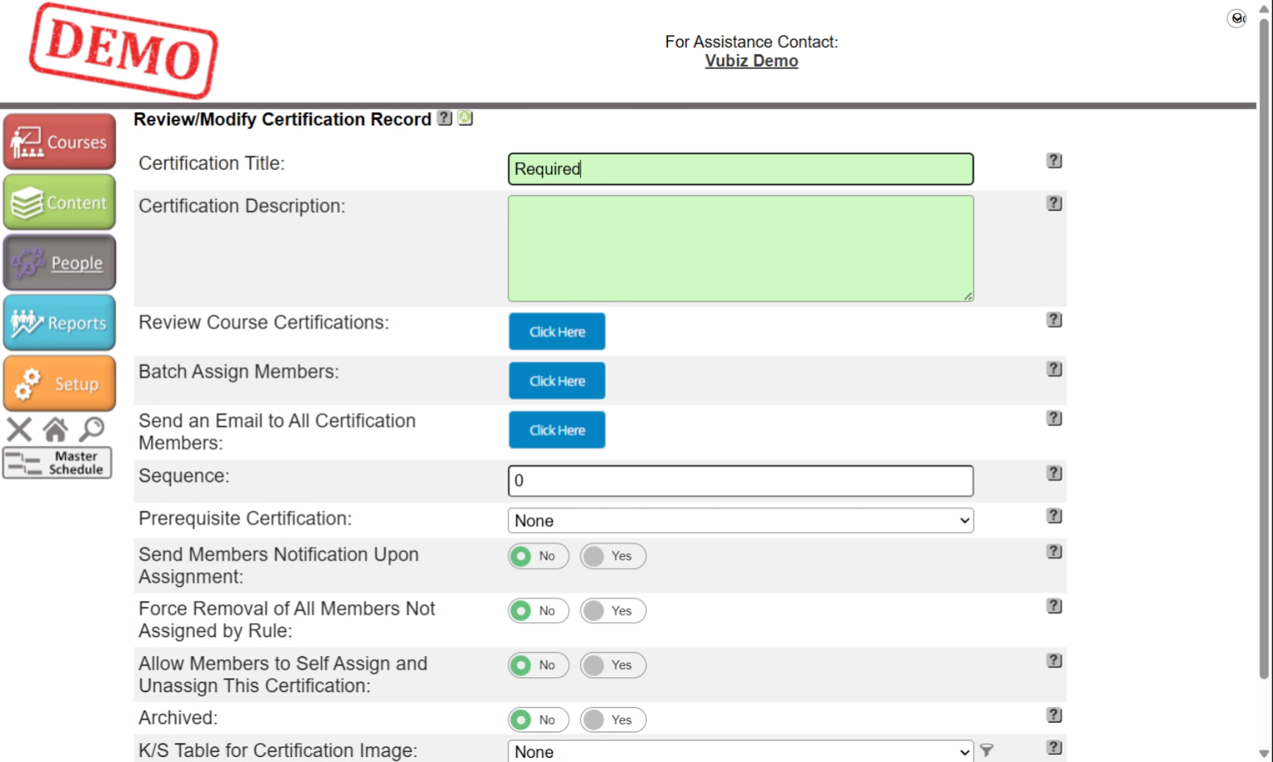 Enter Certification Title