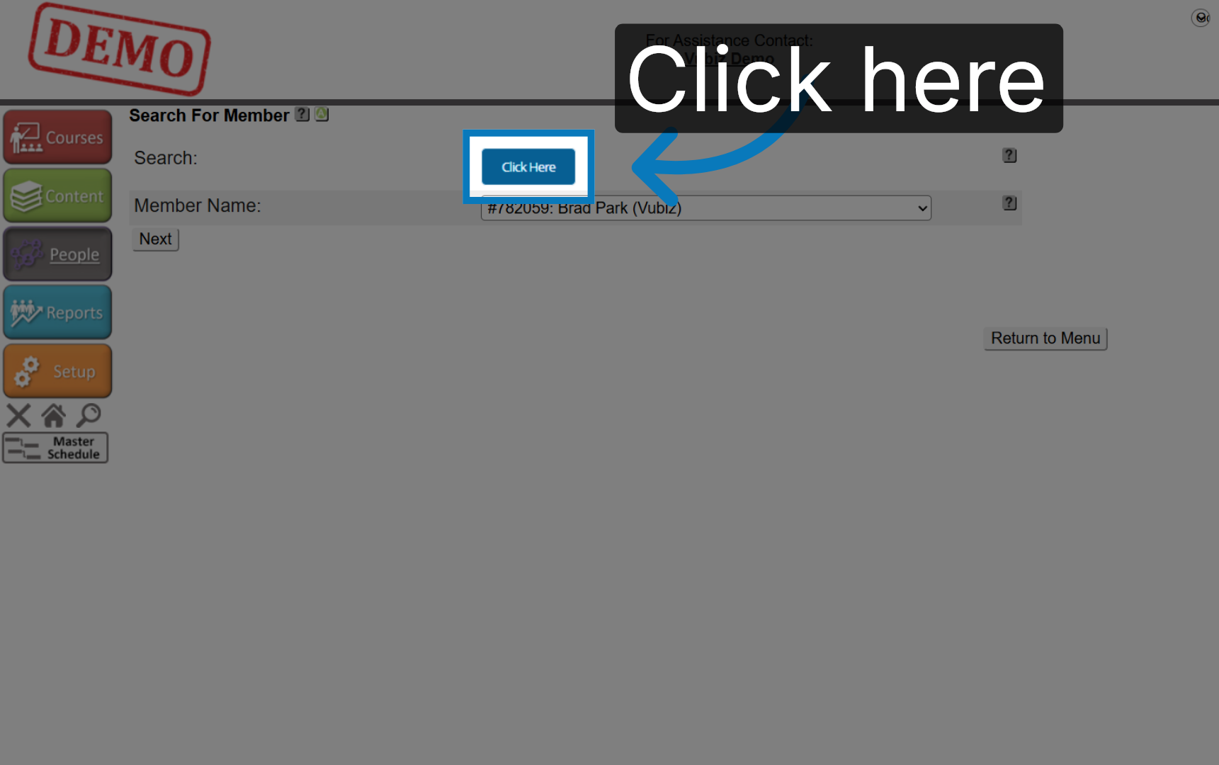 Initiate Member Search