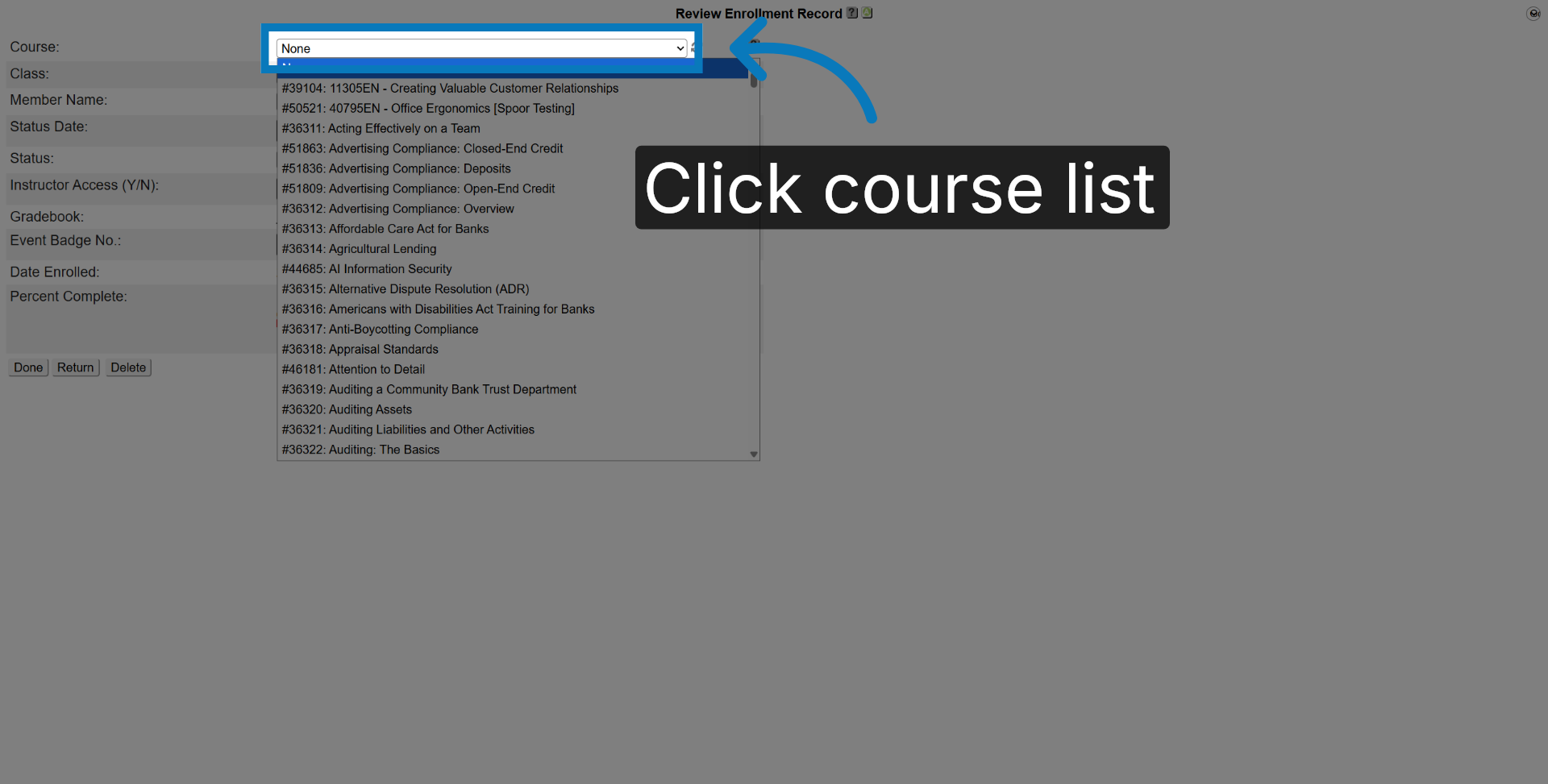 Select Additional Course
