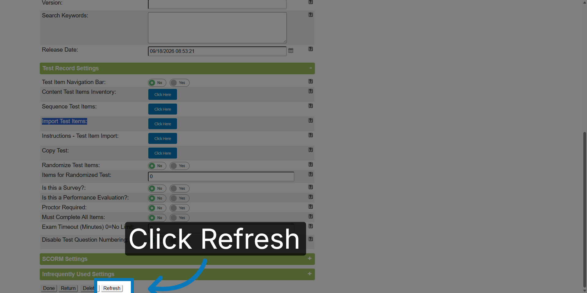 Refresh to save your current progress