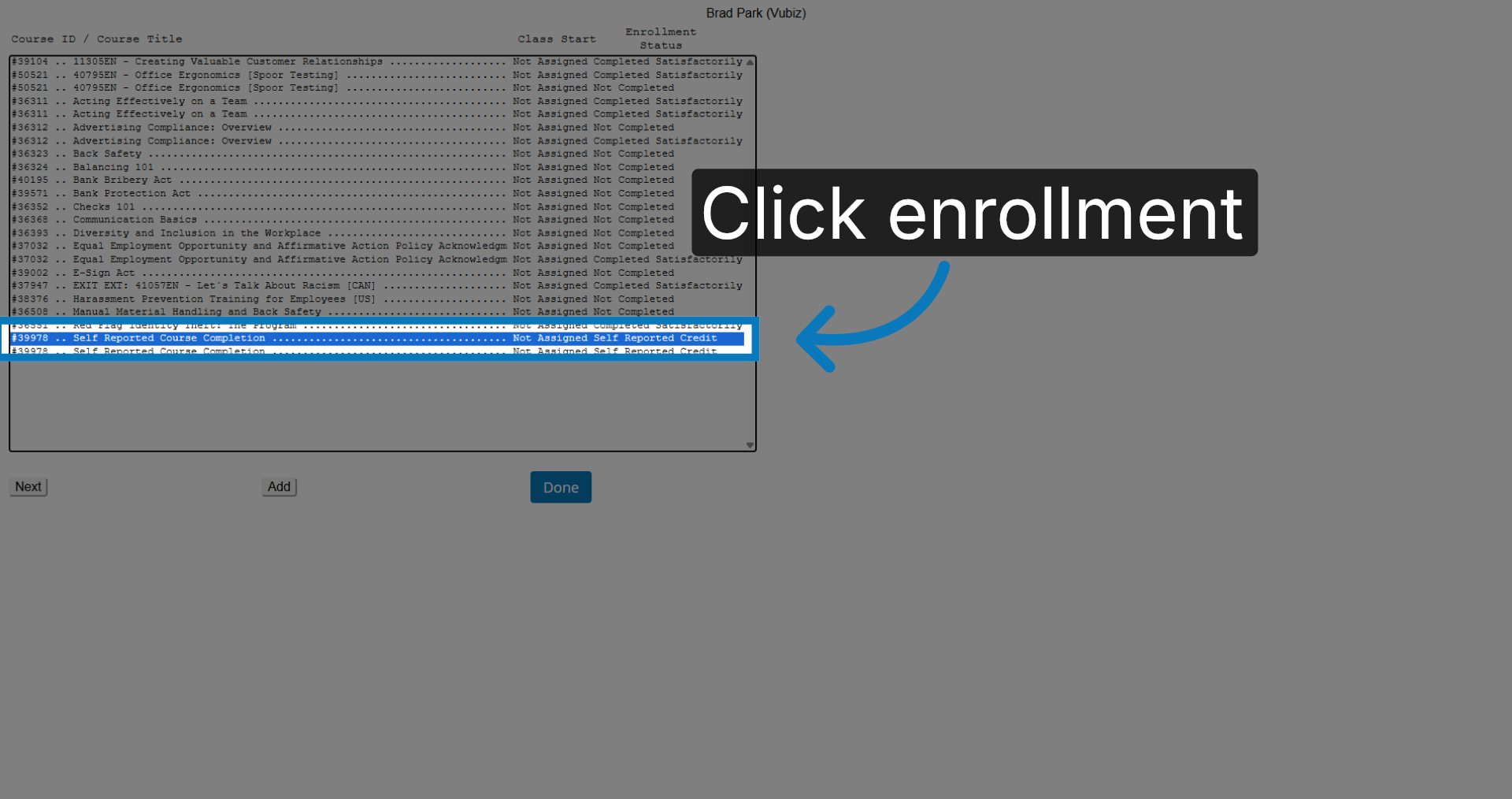 Review Member Enrollment