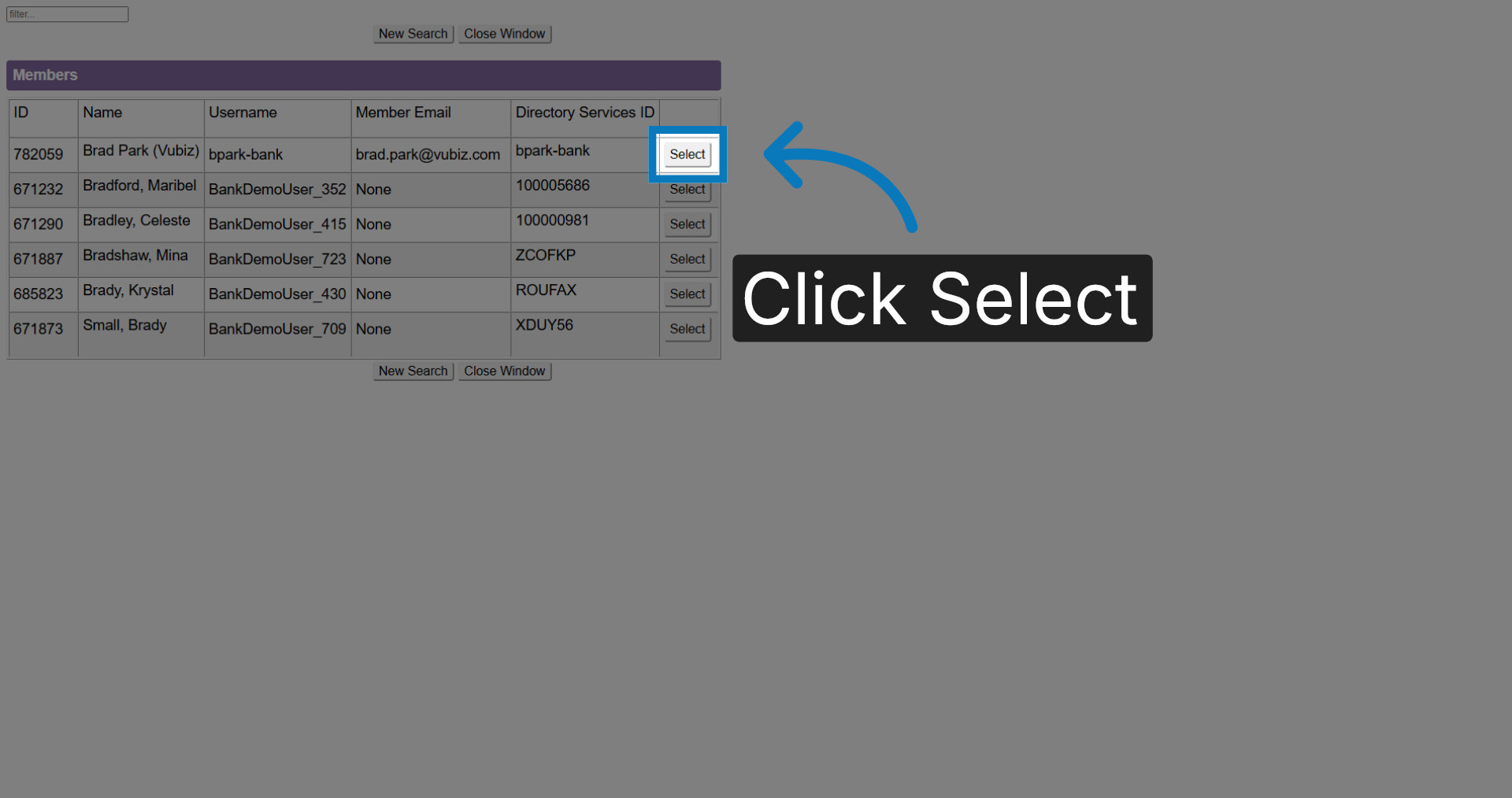 Select Profile