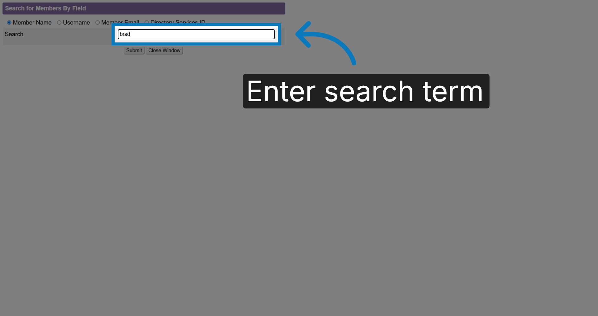 Enter Search Term