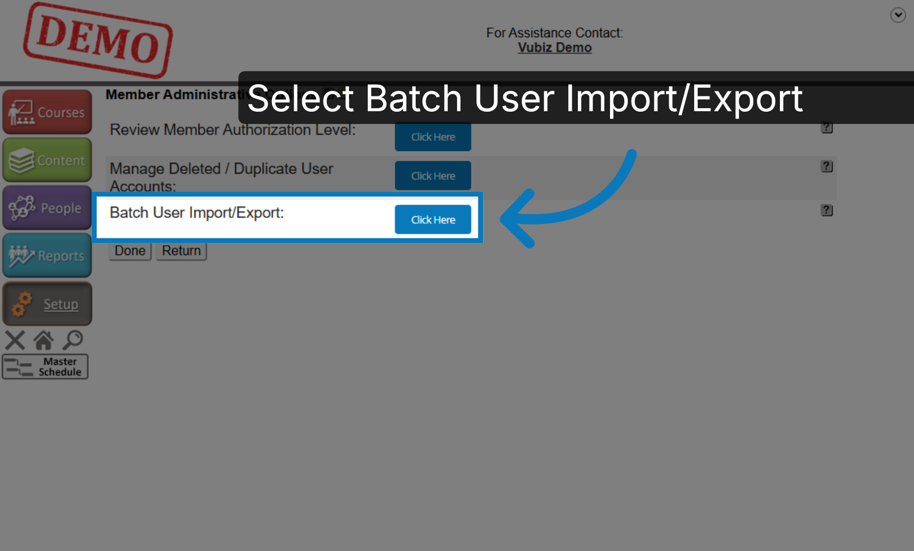 Choose Batch User Import/Export