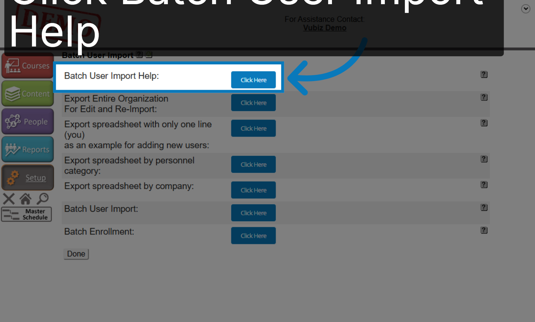 The User Import Help