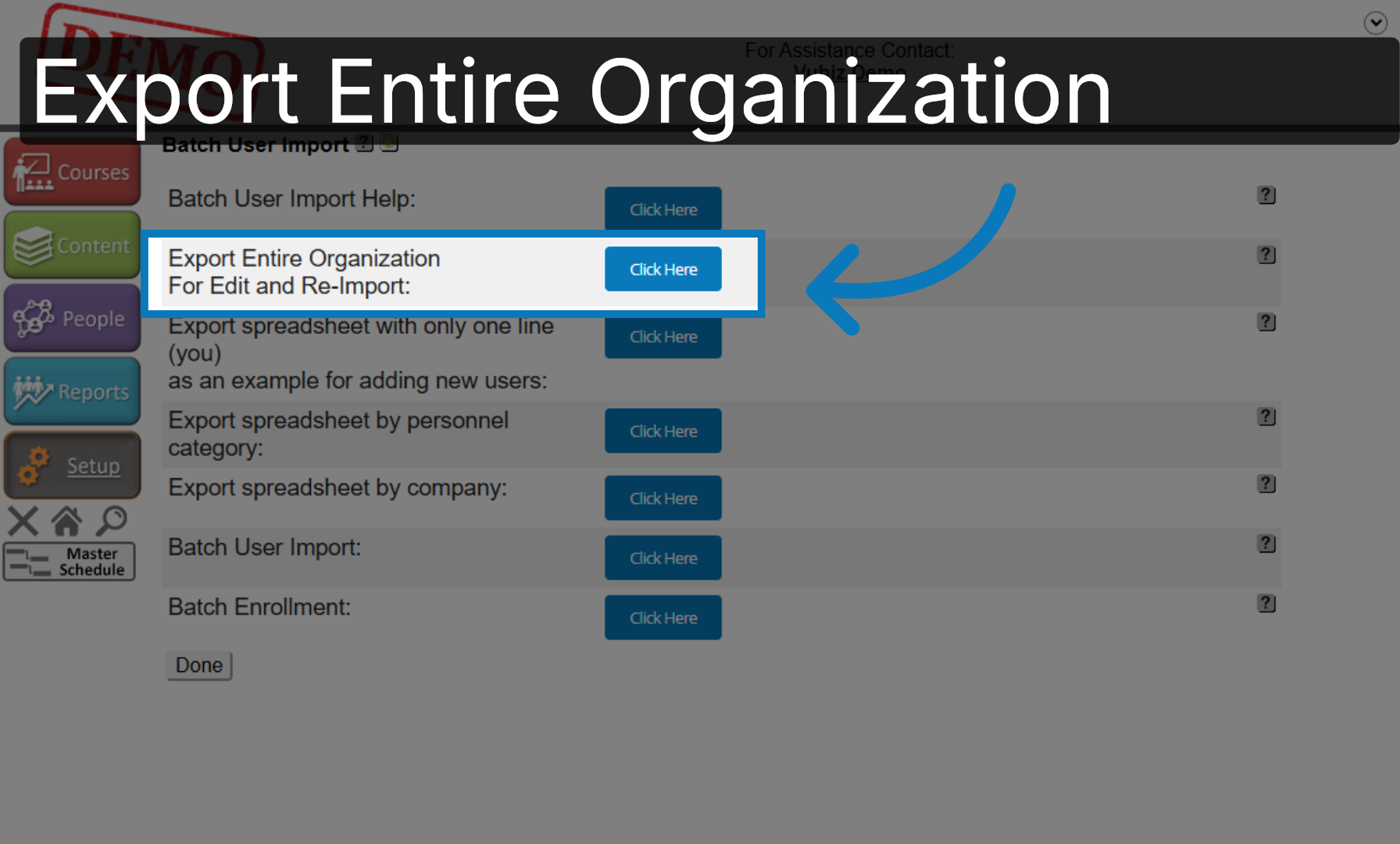 Export Entire Organization
