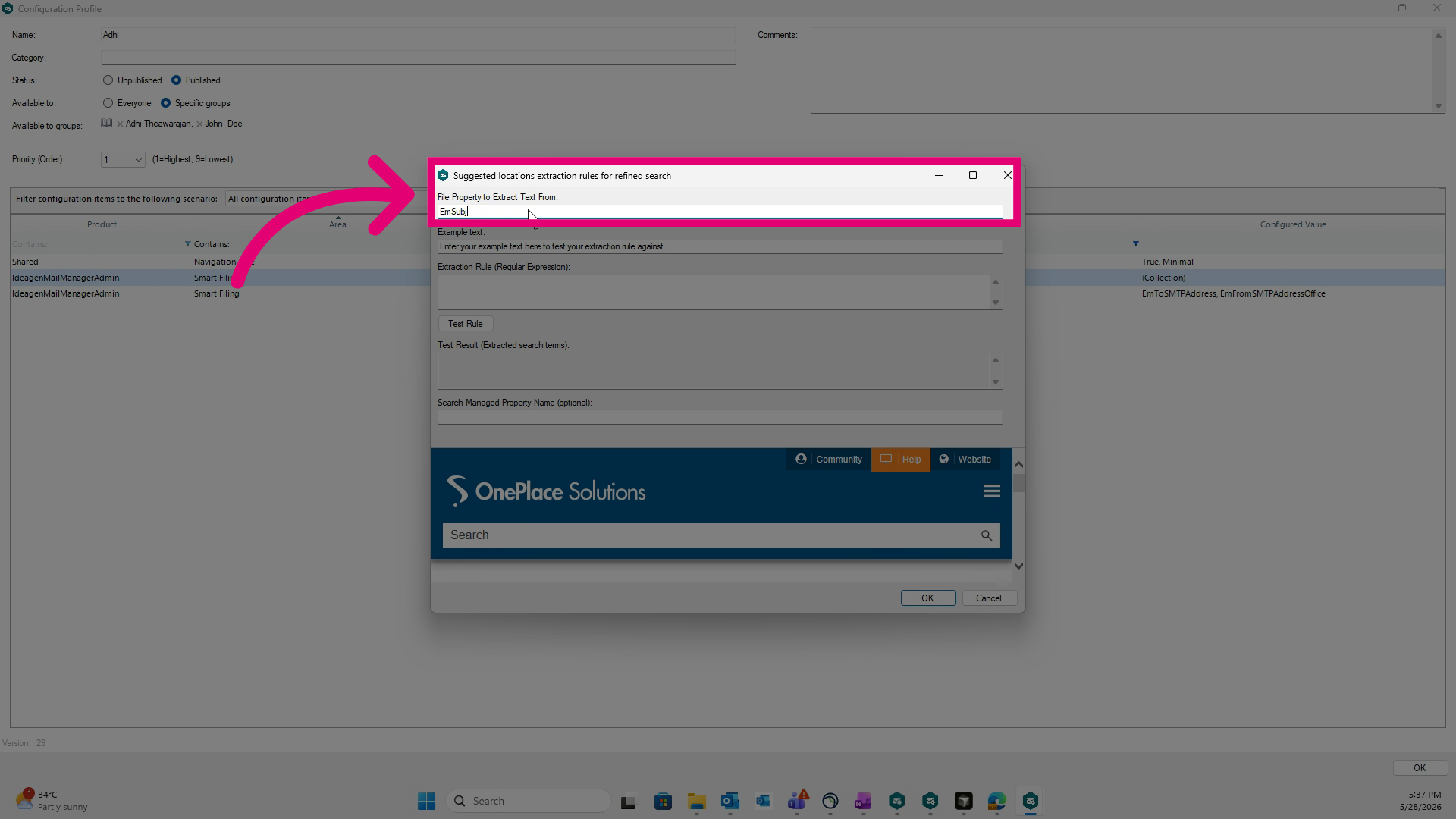Enter File Property Name