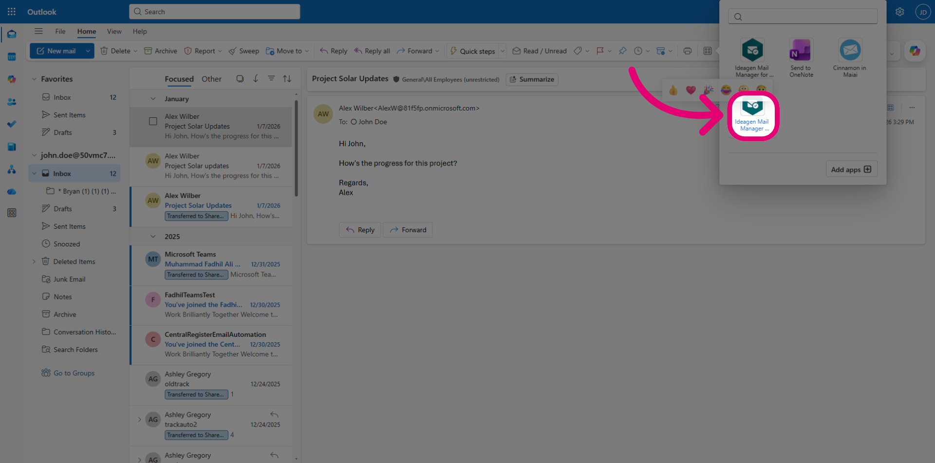 Open the add-in