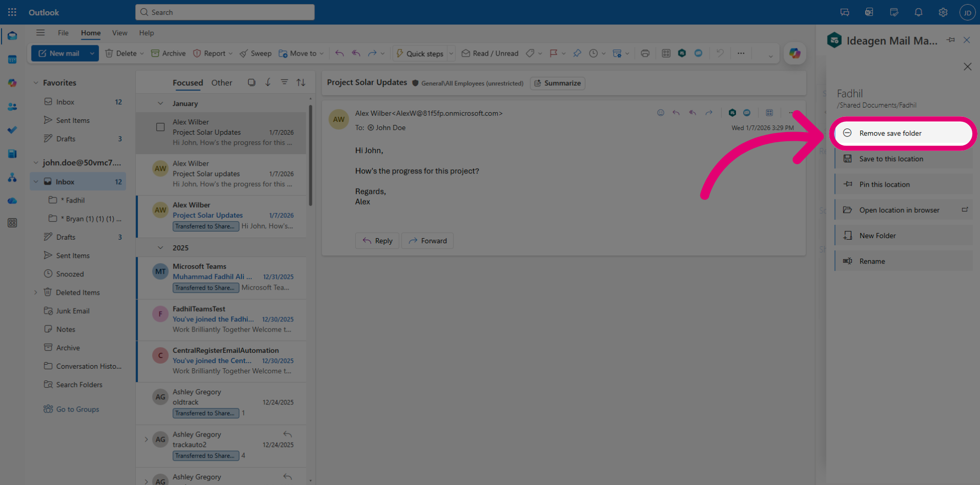 Click 'Remove save folder'