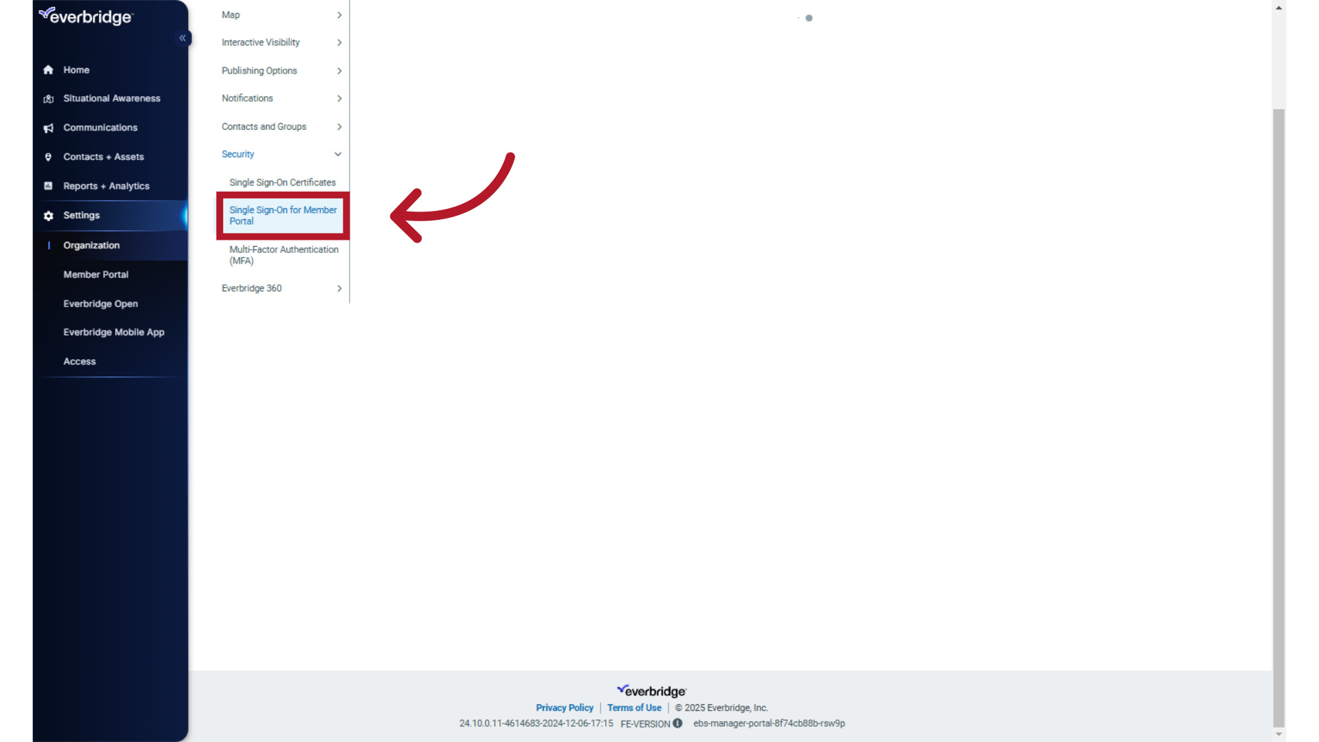 Single Sign-On for Member Portal