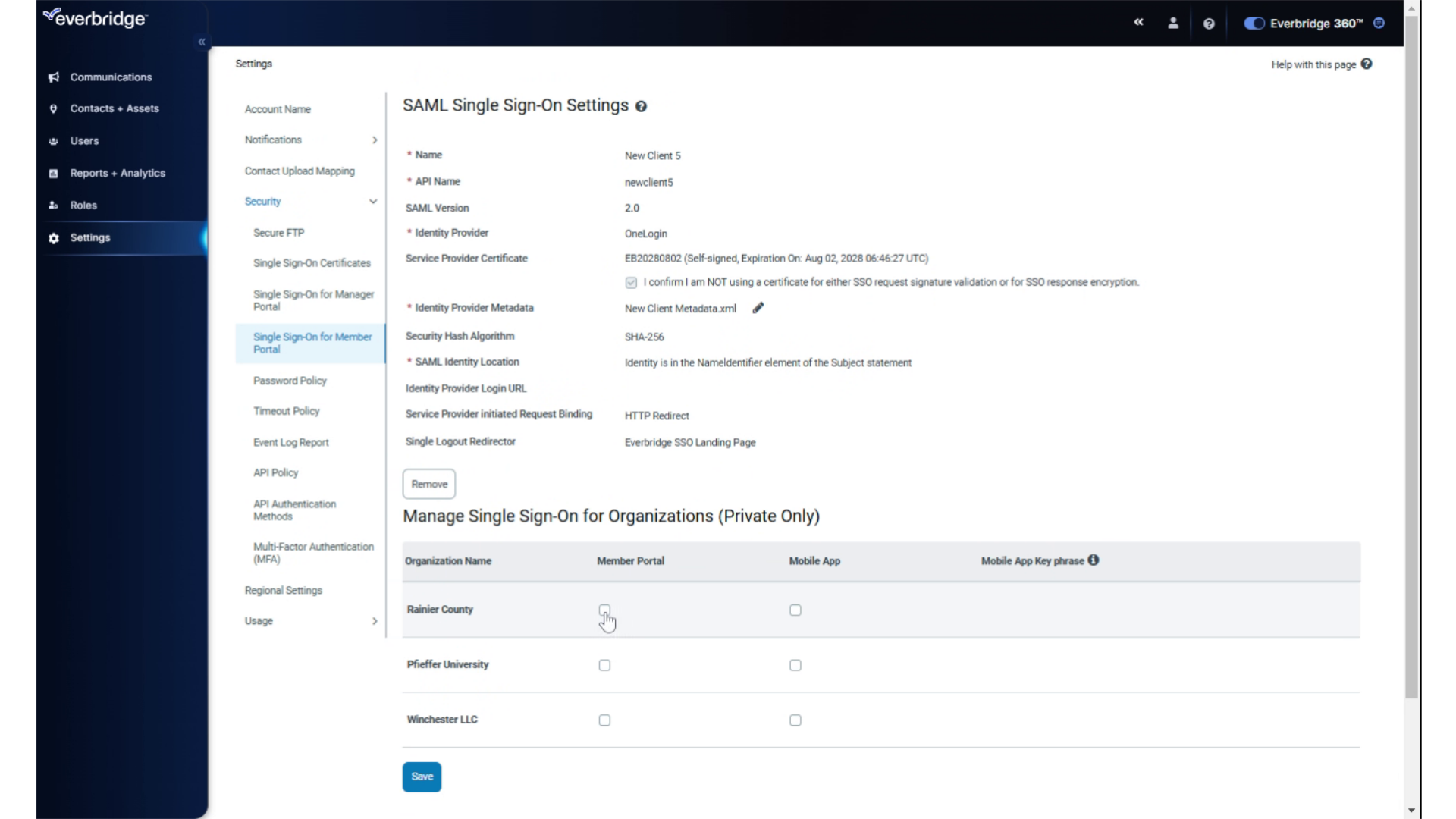 Configure Organizations