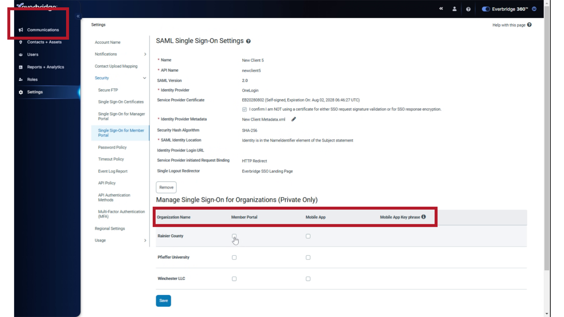 Configure Organizations