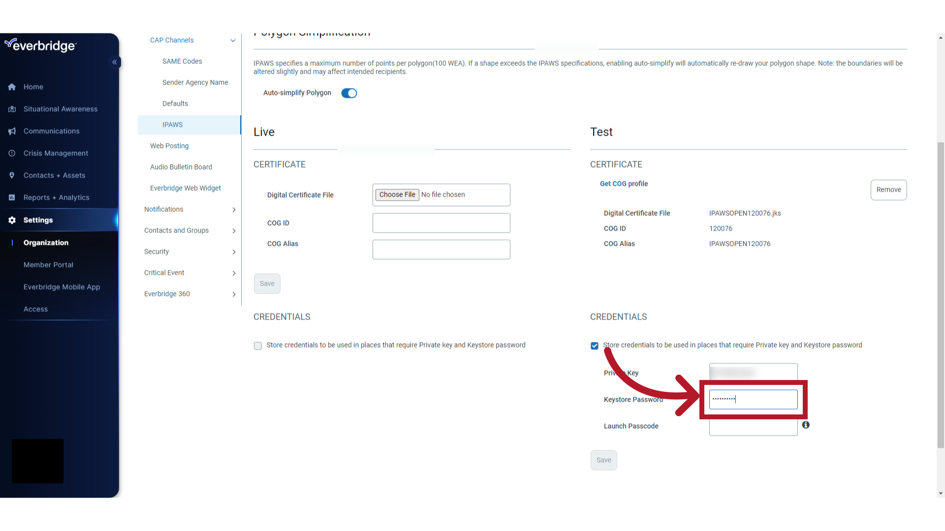 Keystore Password