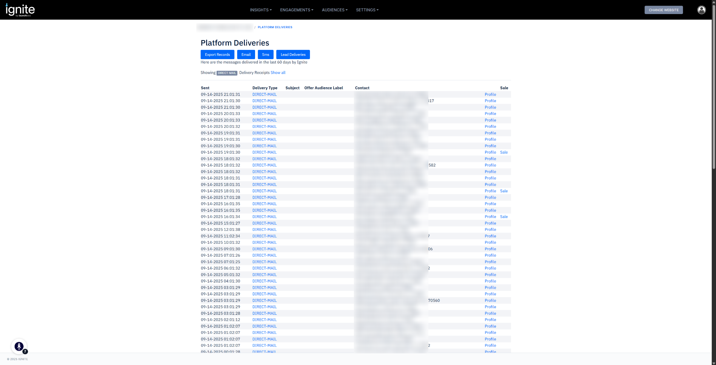 Review Platform Deliveries Report