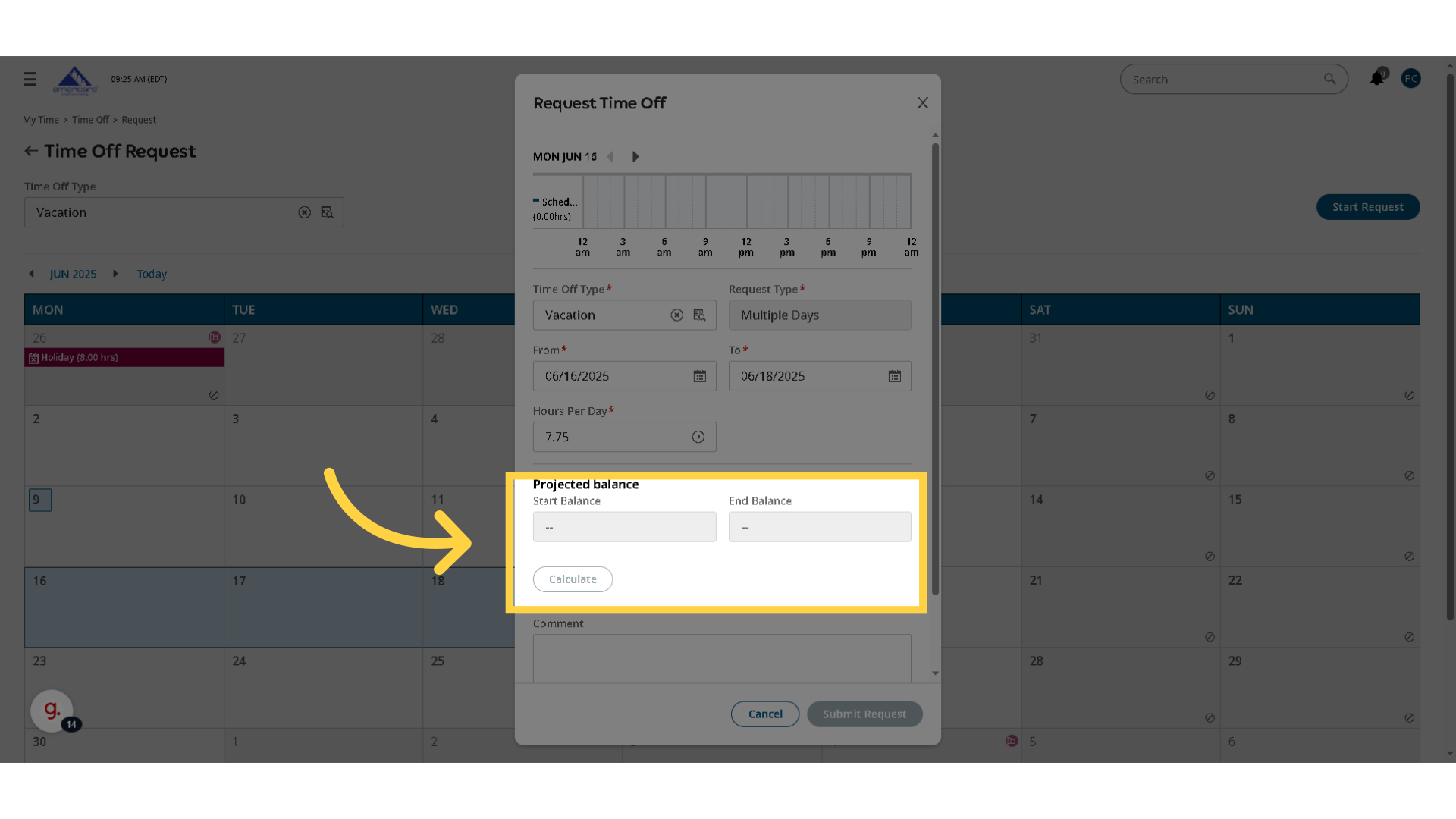 Click the 'Calculate' button